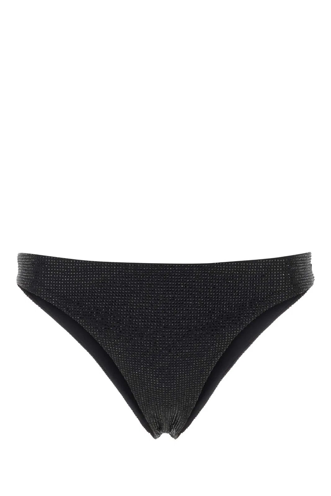 Black Stretch Re-Nylon Bikini Bottom