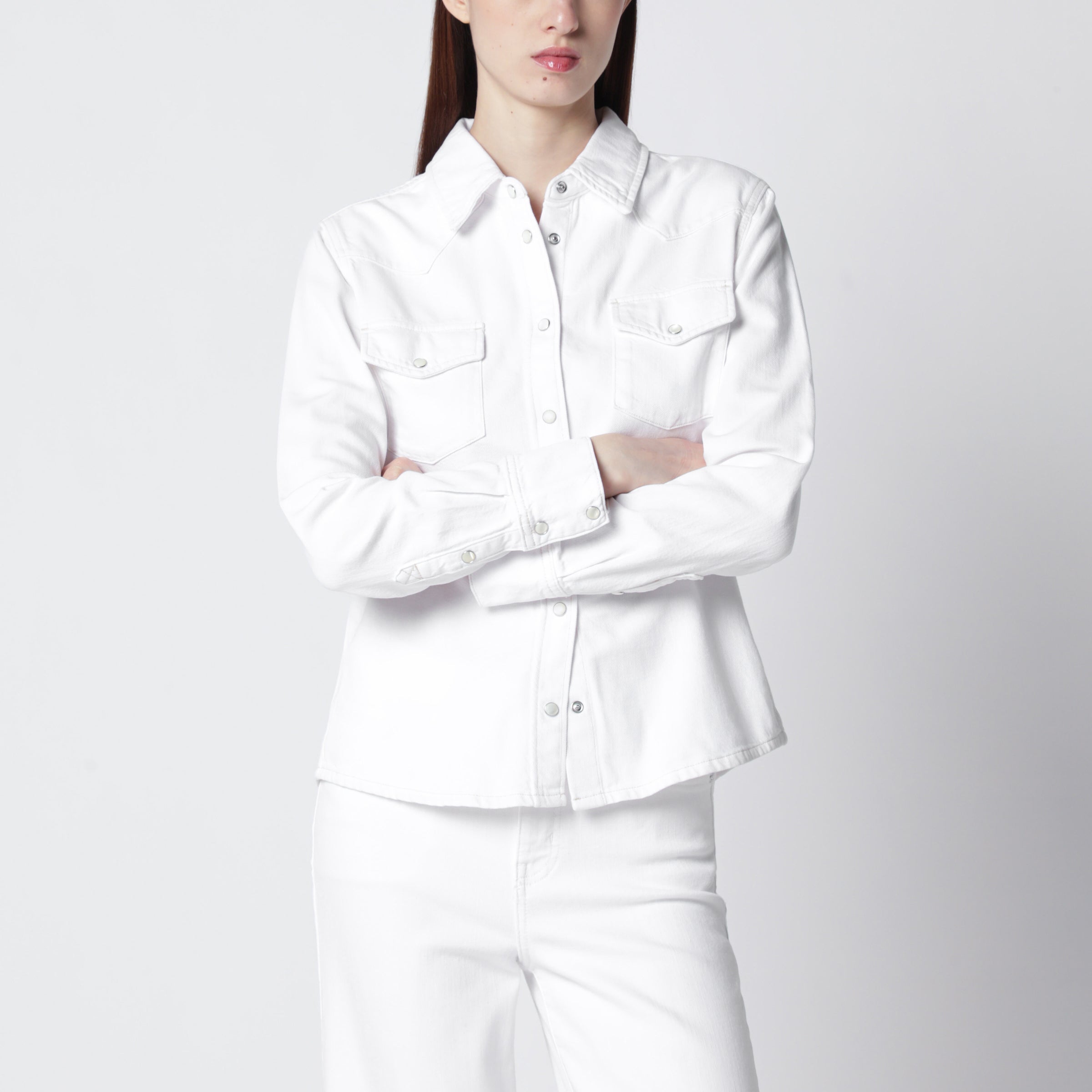 White Rigid Denim Shirt