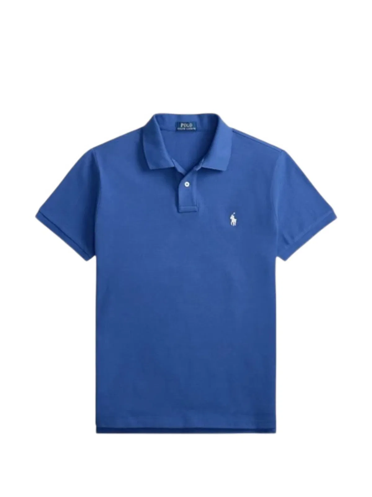 Blue Cotton T-Shirt Polo