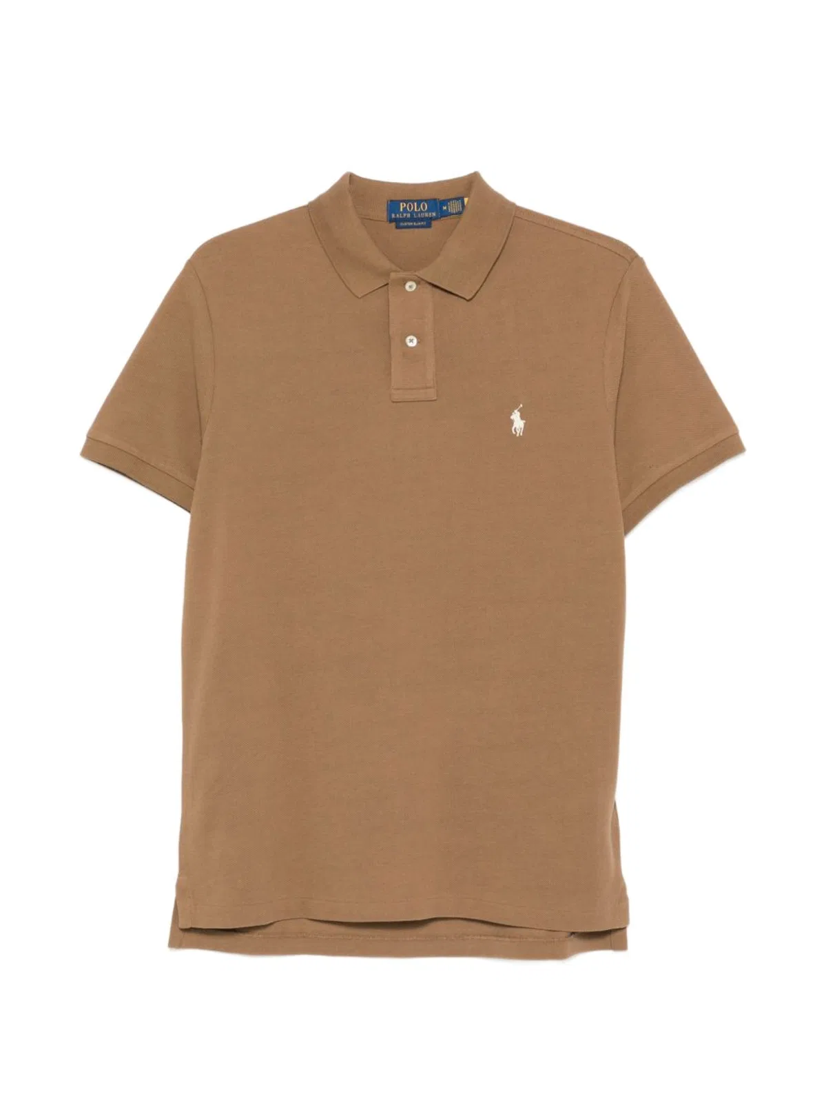 Brown Logo Detail Cotton Polo