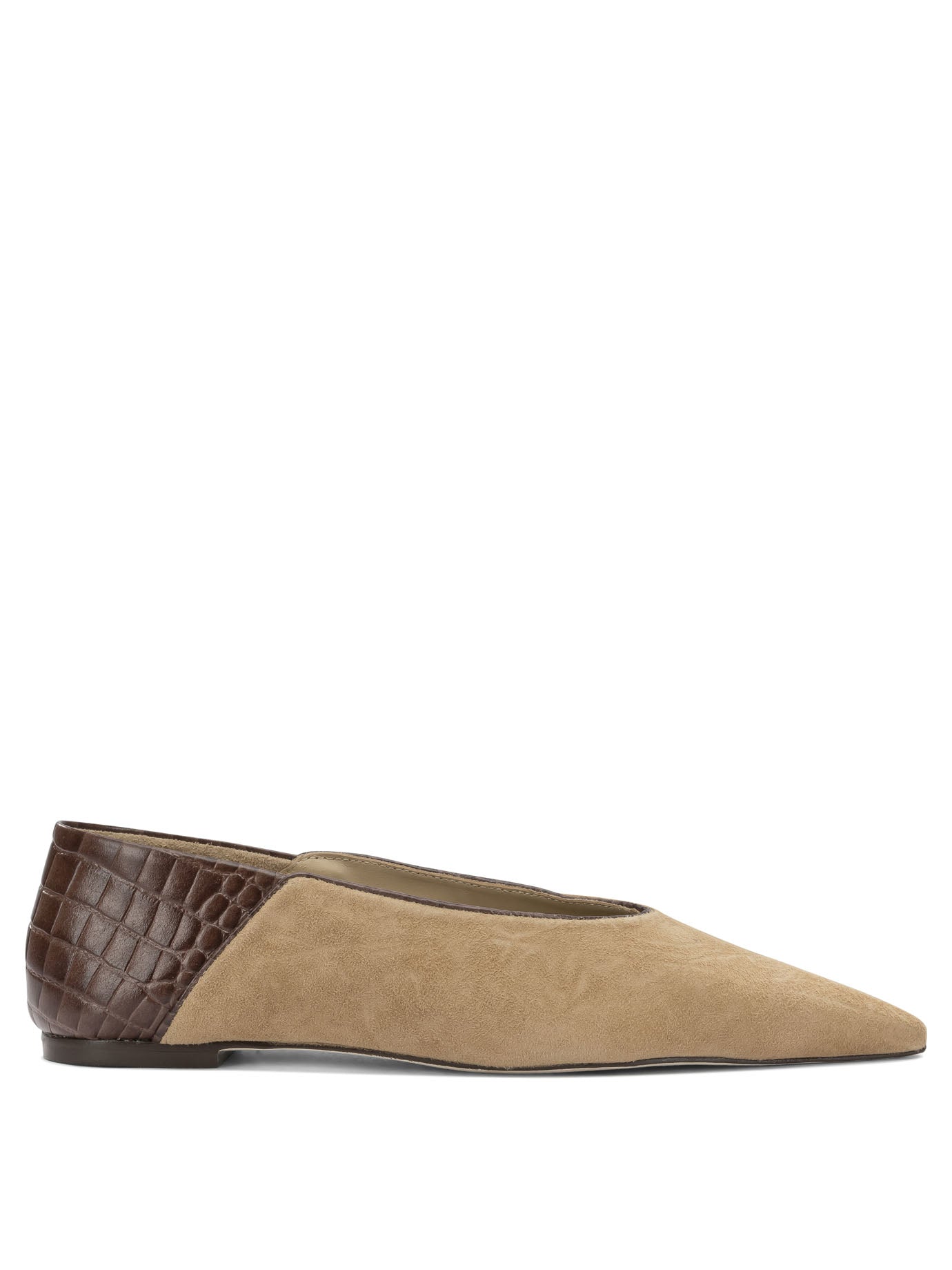 Beige Leather Ballerinas