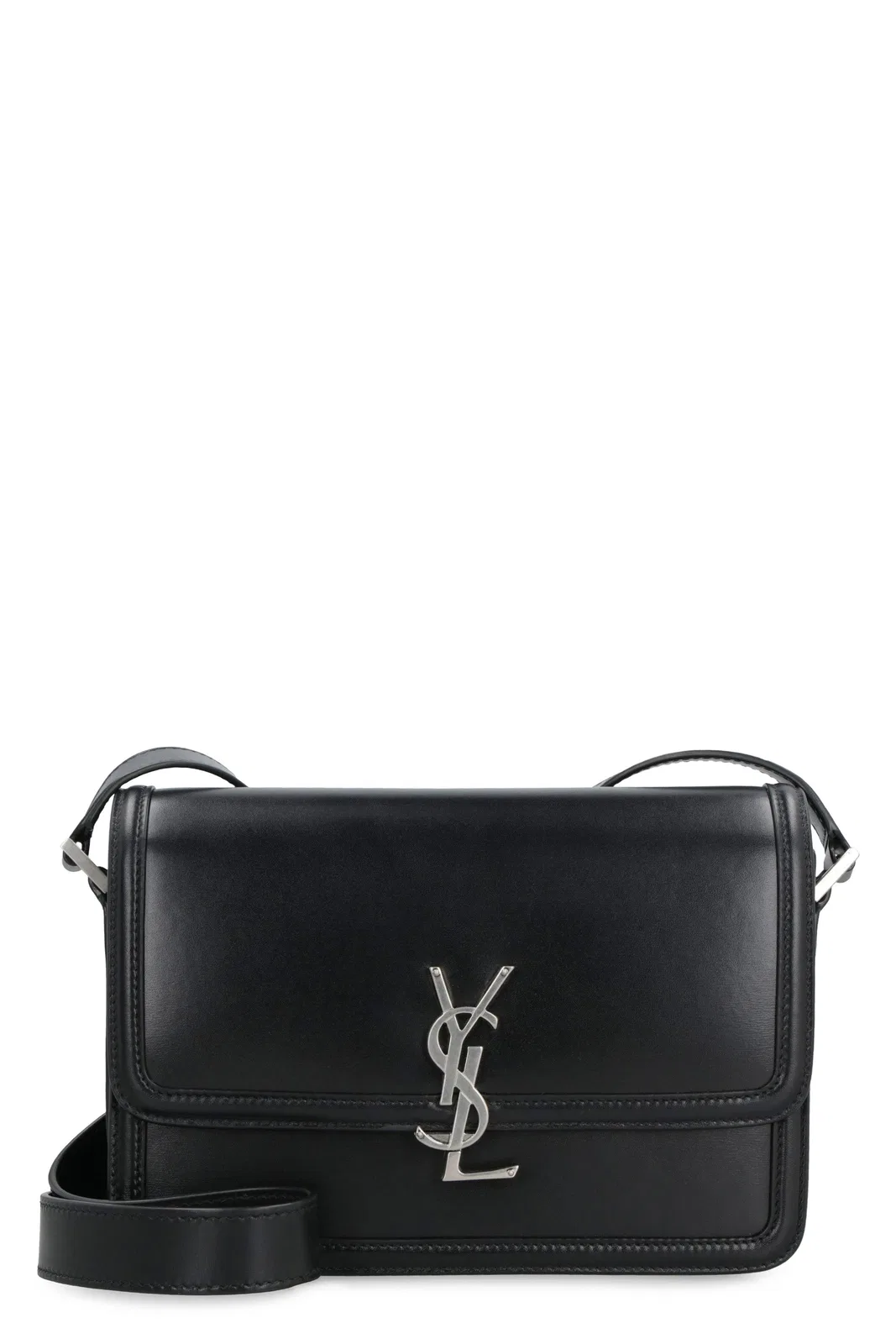 Black Leather Solferino Shoulder Bag