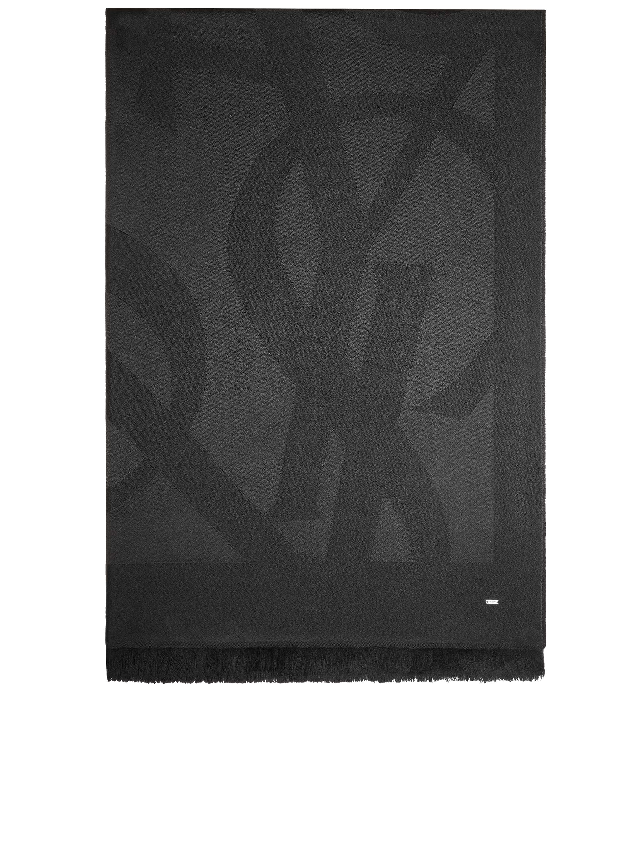Black Wool Scarf Ysl