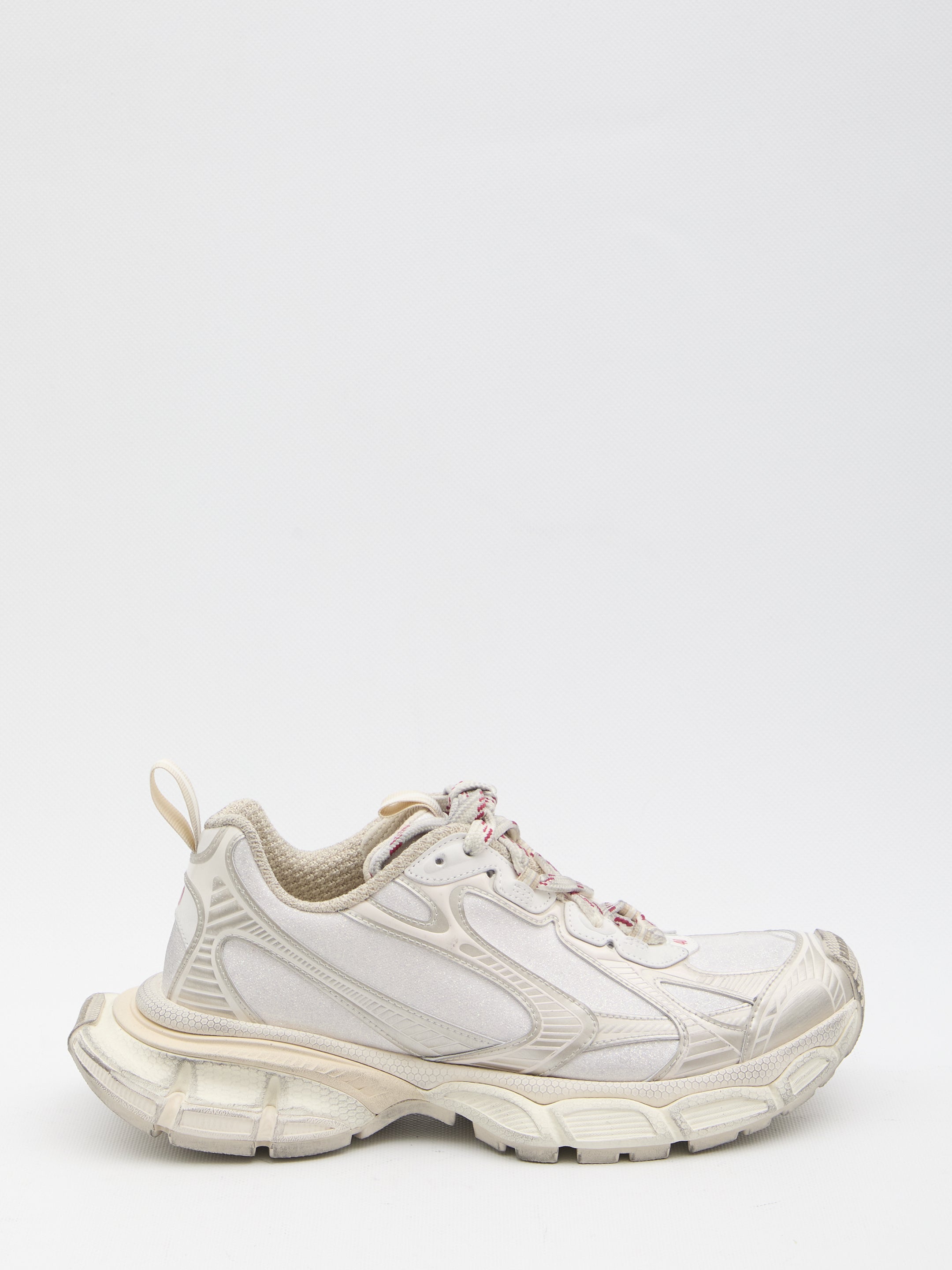 White Natural Glitter Lurex 3Xl Sneaker