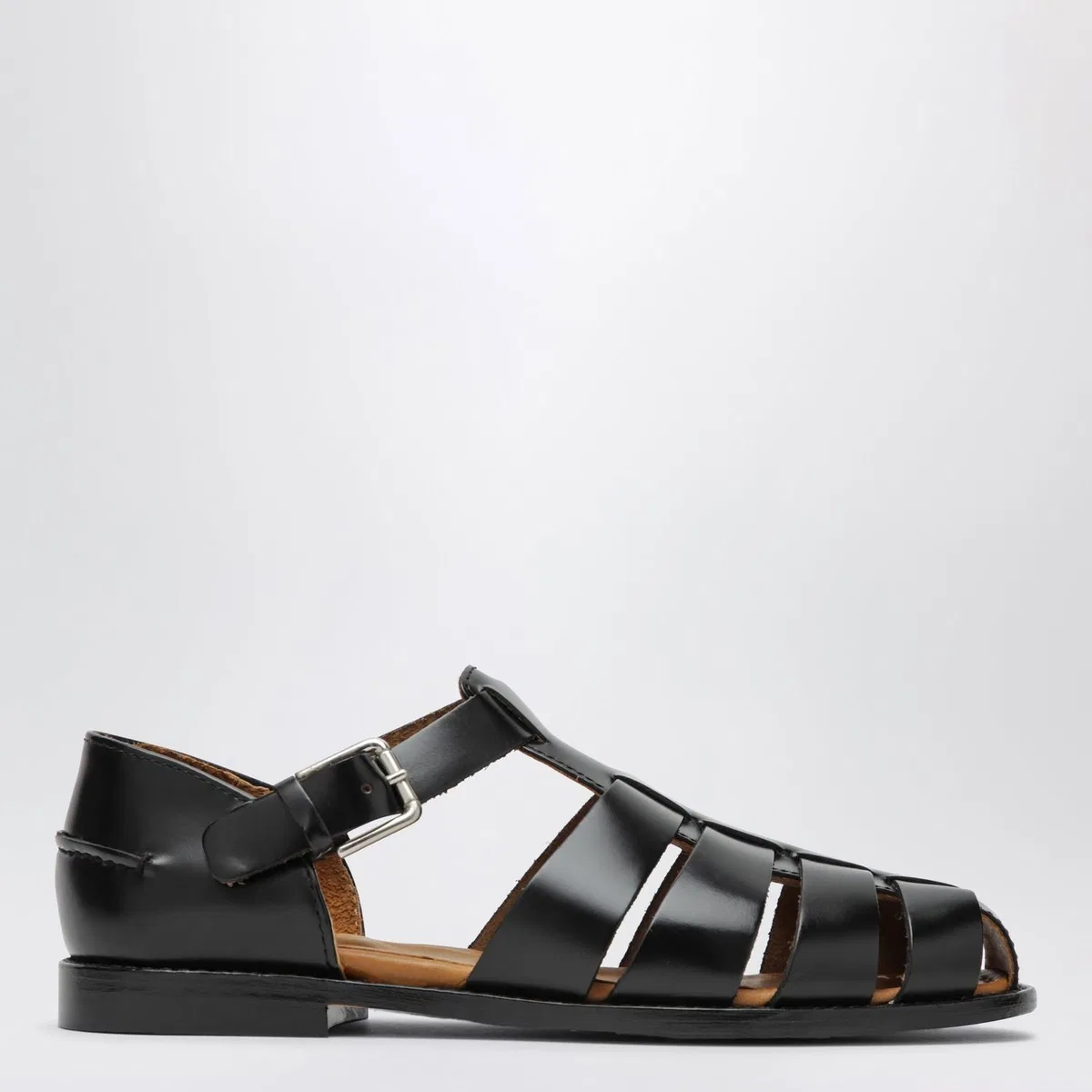 Gurkha Tale Black Leather Sandals