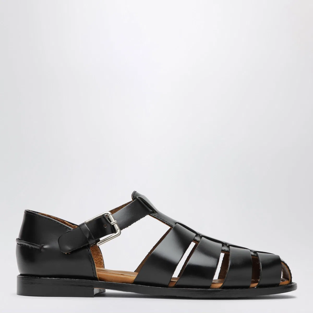 Gurkha Tale Black Leather Sandals