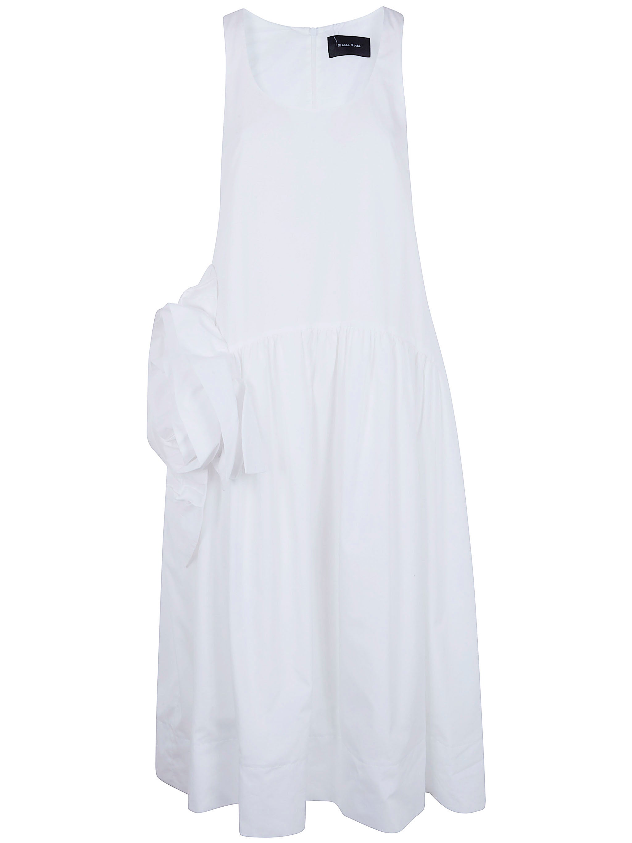 "Pressed Rosette" Tapered Back Flounce Dress