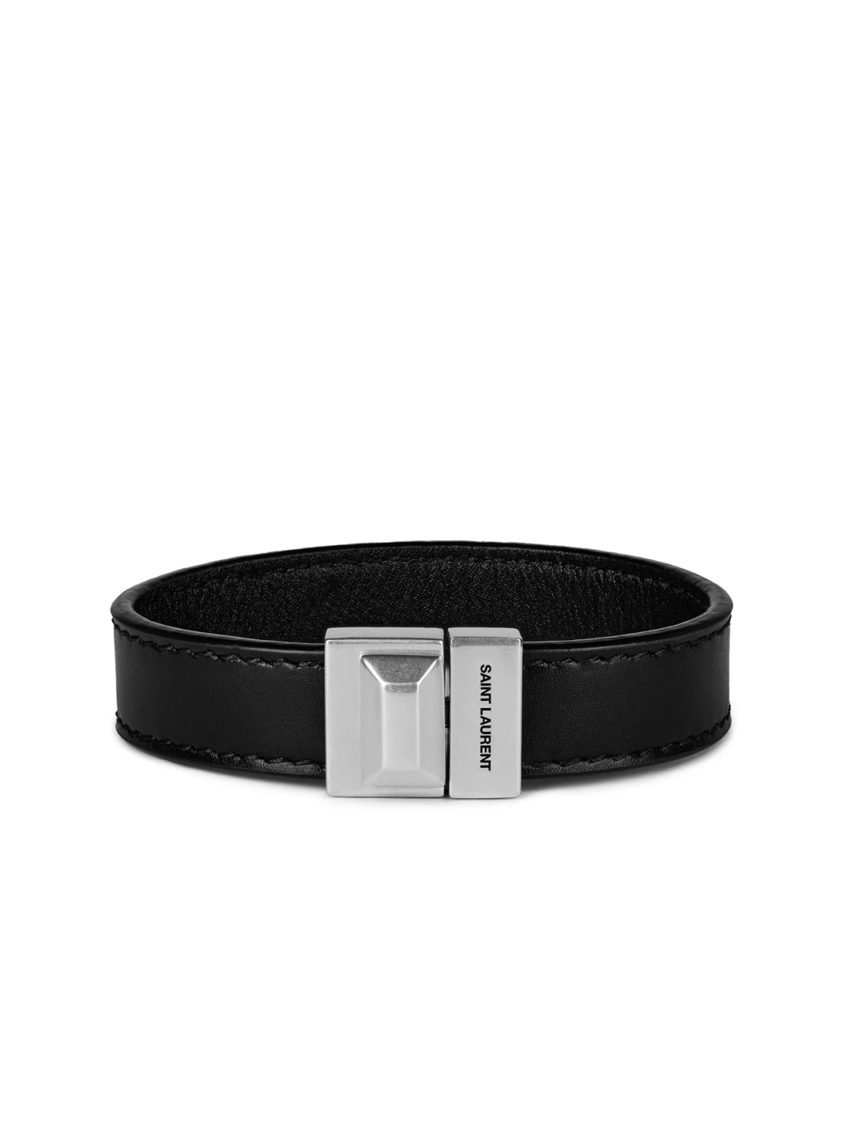 Engraved Logo Leather Bracelet