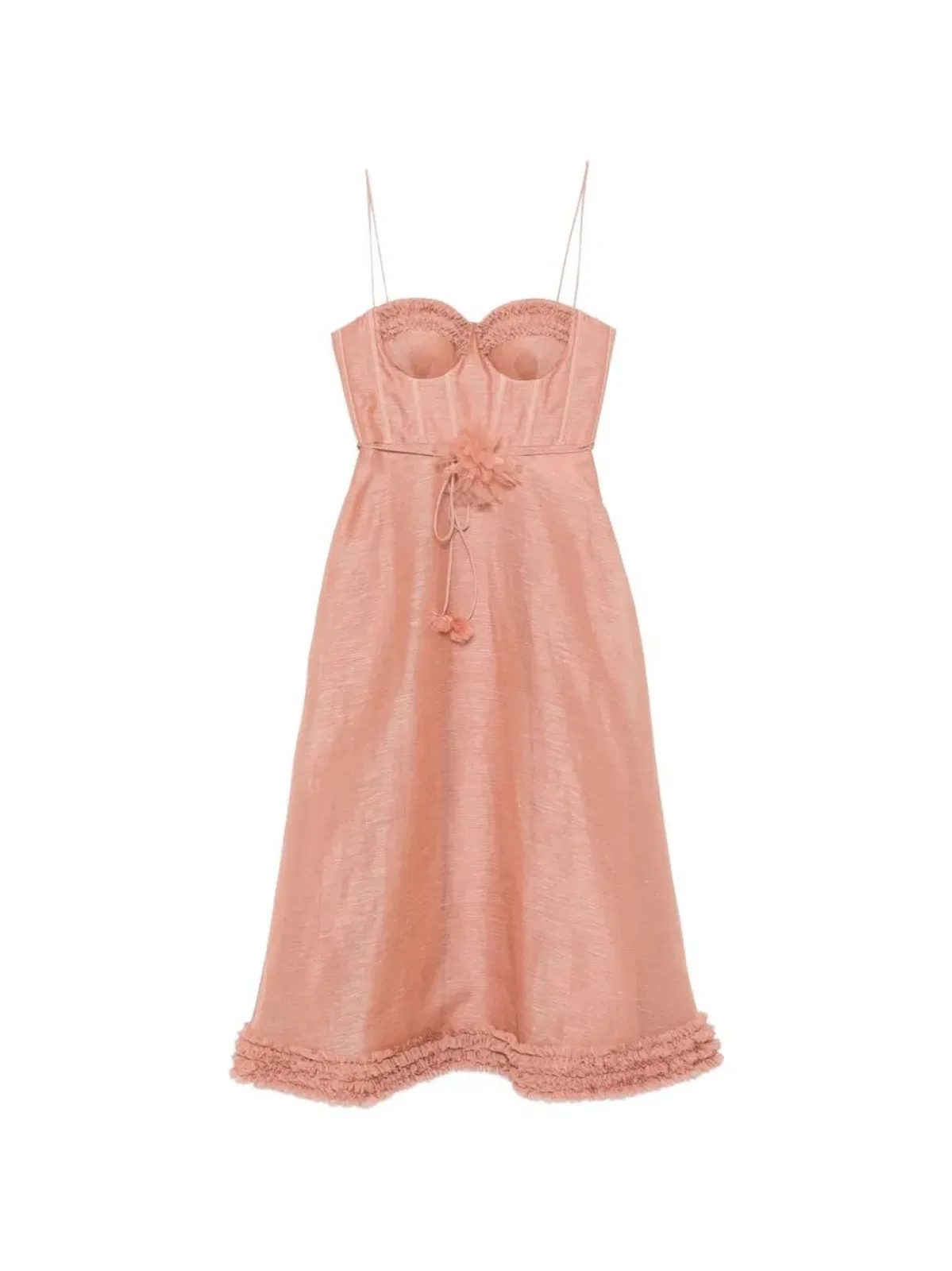 Luna Ruffled Floral Midi Dress