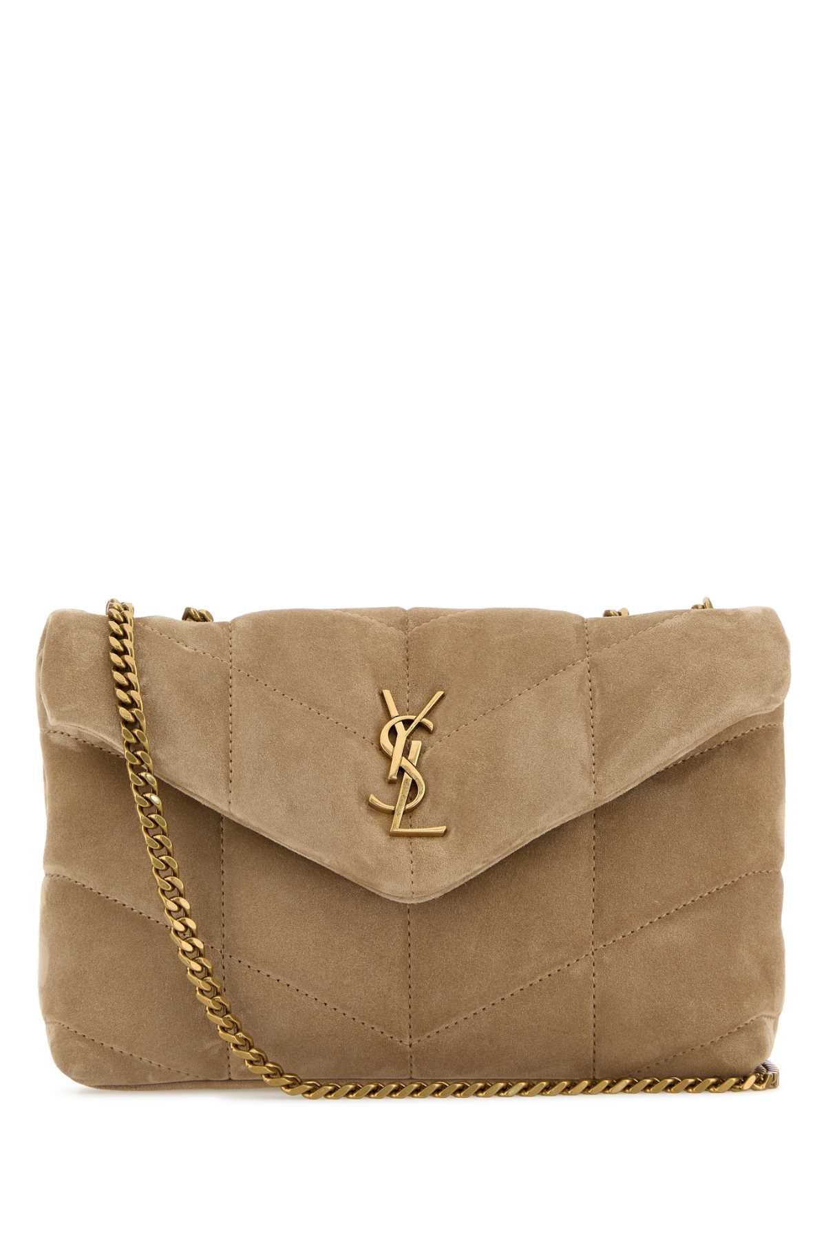 Clear Beige Calf Leather Mono Mini Bag