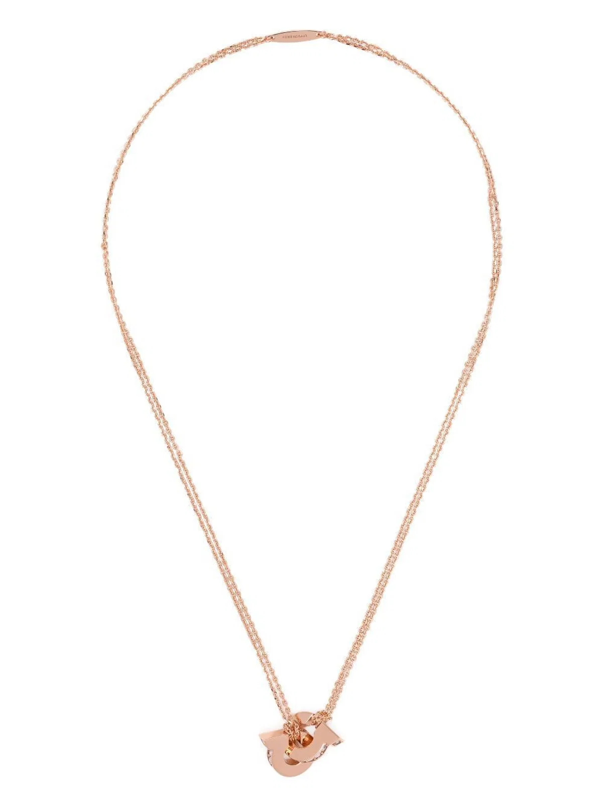 Ferragamo Double Gancini Pendant Necklace