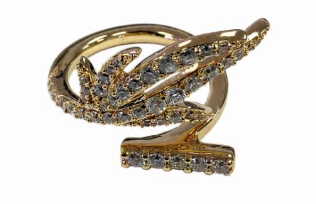 Gold-Tone Gancini Crystal Bijoux