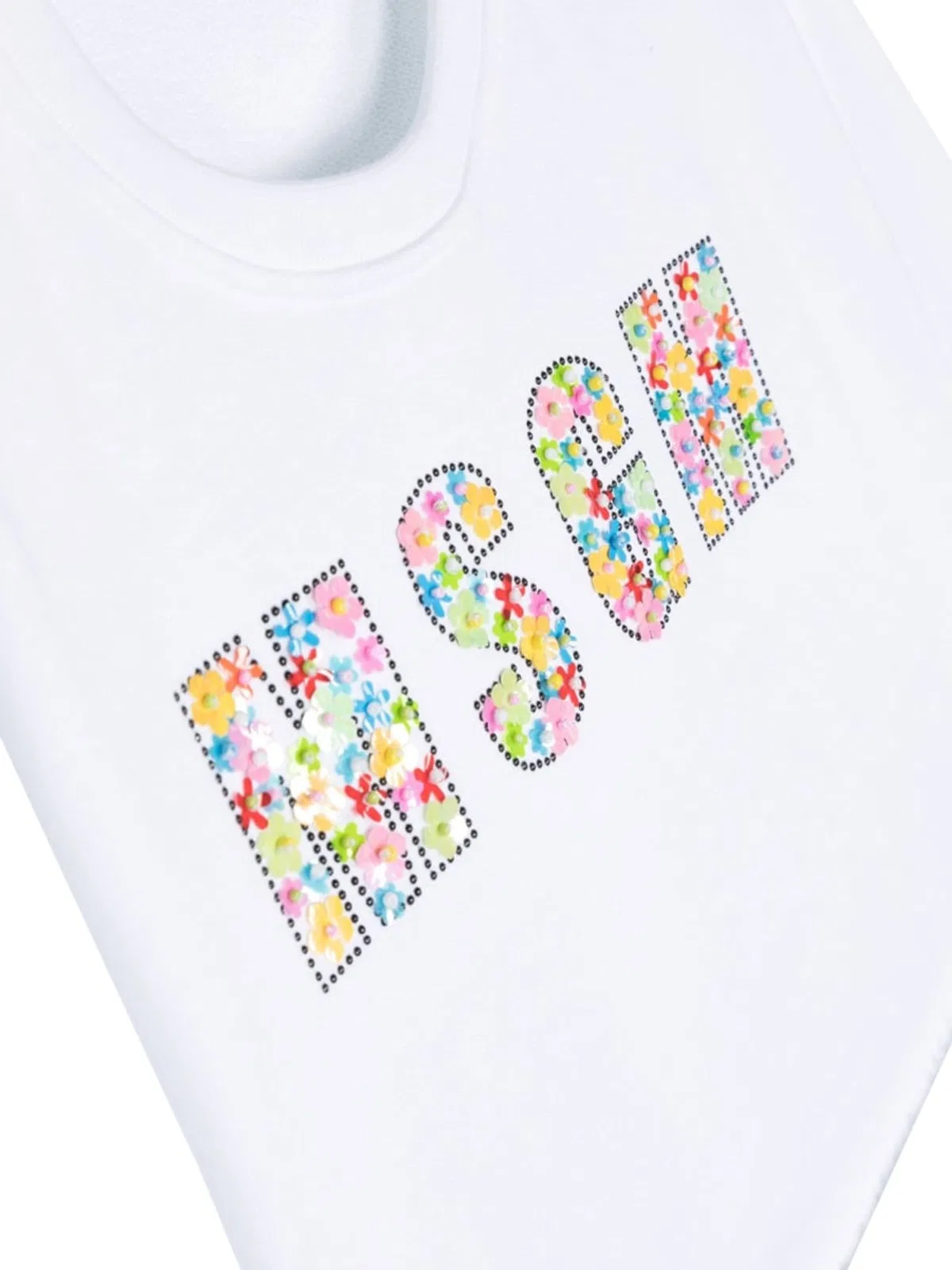 Msgm Cropped Sweatshirt In White