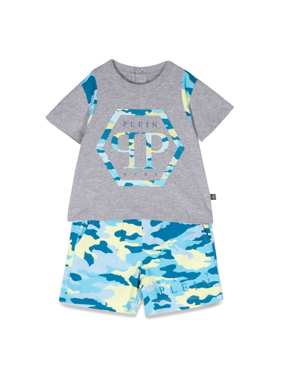 Camou T-Shirt And Shorts Set
