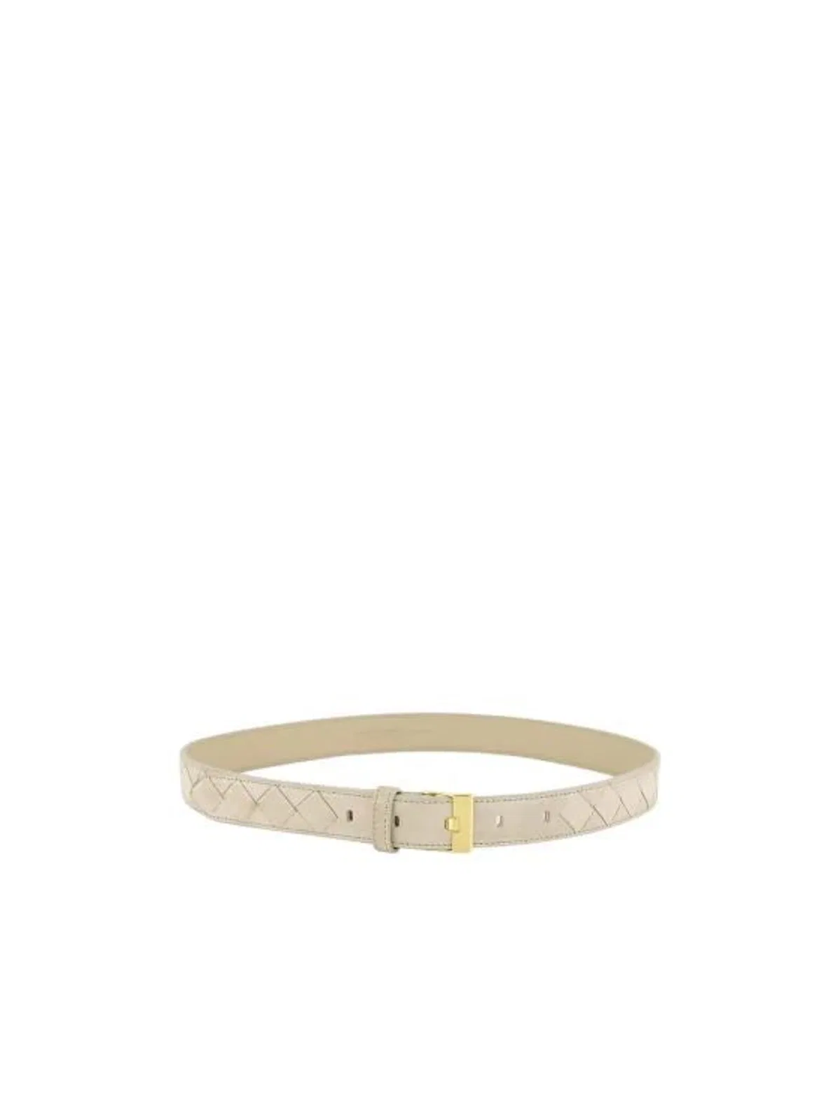 Bottega Veneta Suede Cache Mastic E M Brass Leather Belt