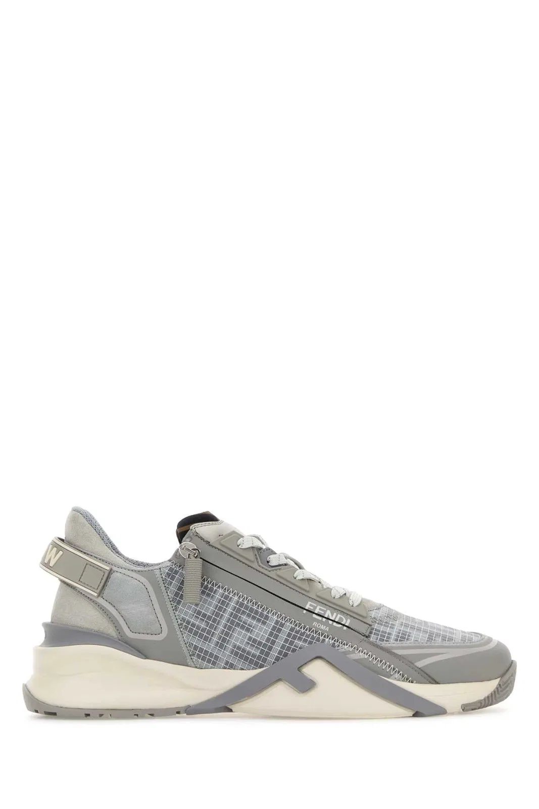 Fendi Grey Fabric Fendi Flow Sneakers