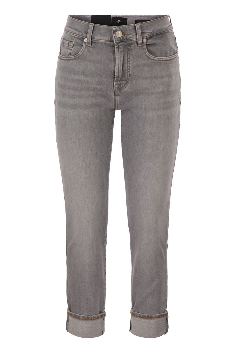 Relaxed Skinny Cropped Slim Illusion Stretch Denim Jeans