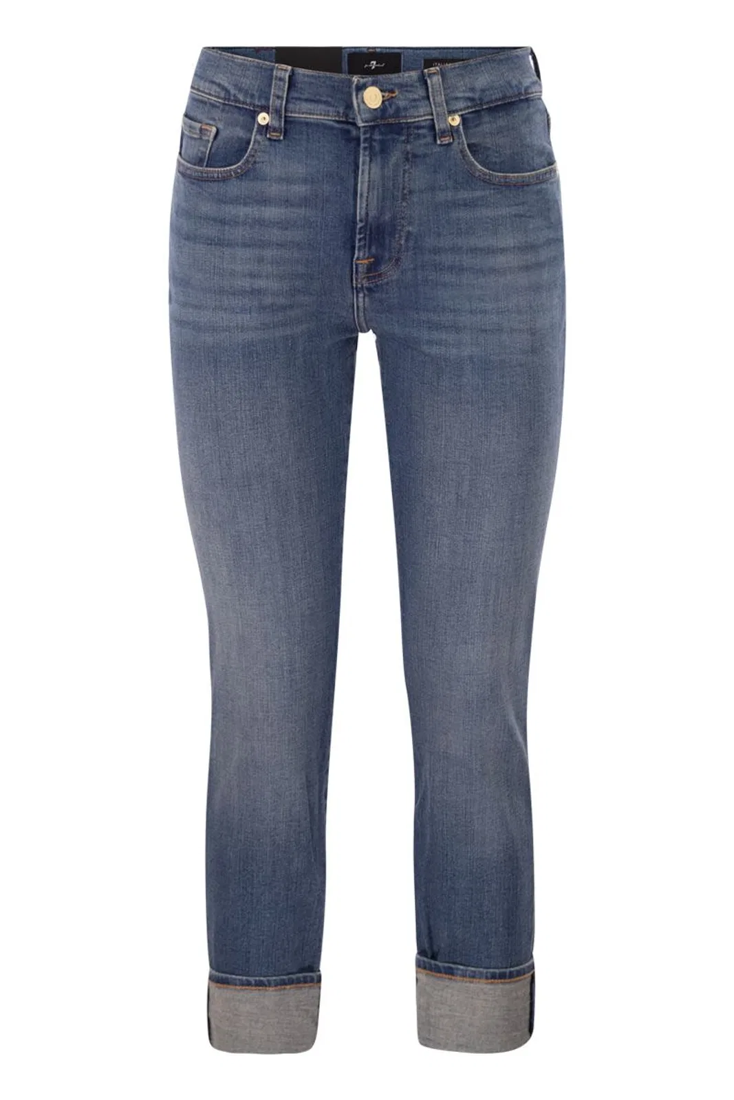 Relaxed Skinny Cropped Slim Illusion Stretch Denim Jeans