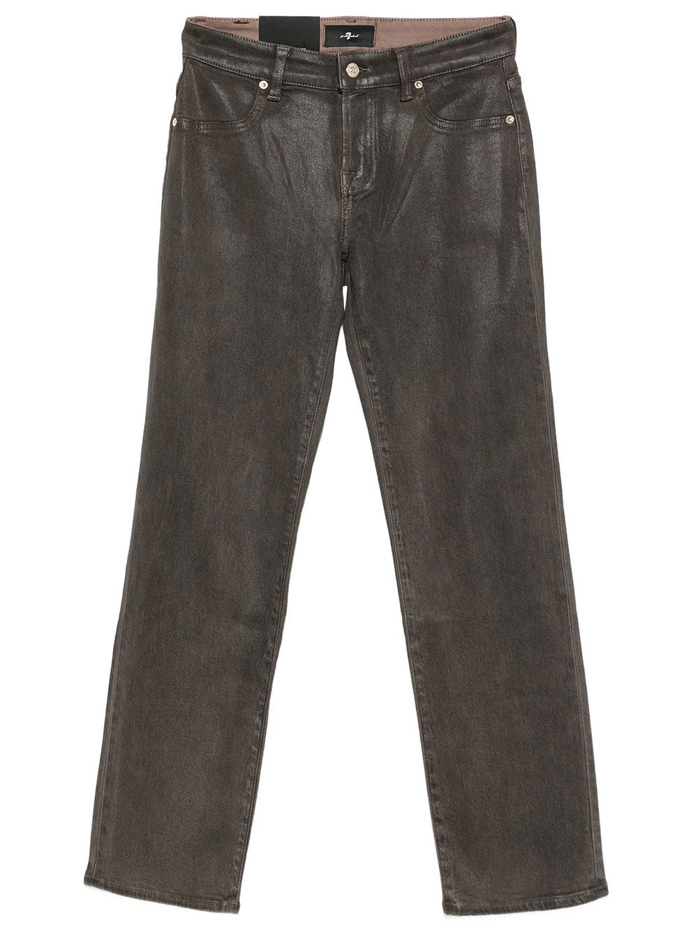 Calie Straight-Leg Coated Finish Jeans