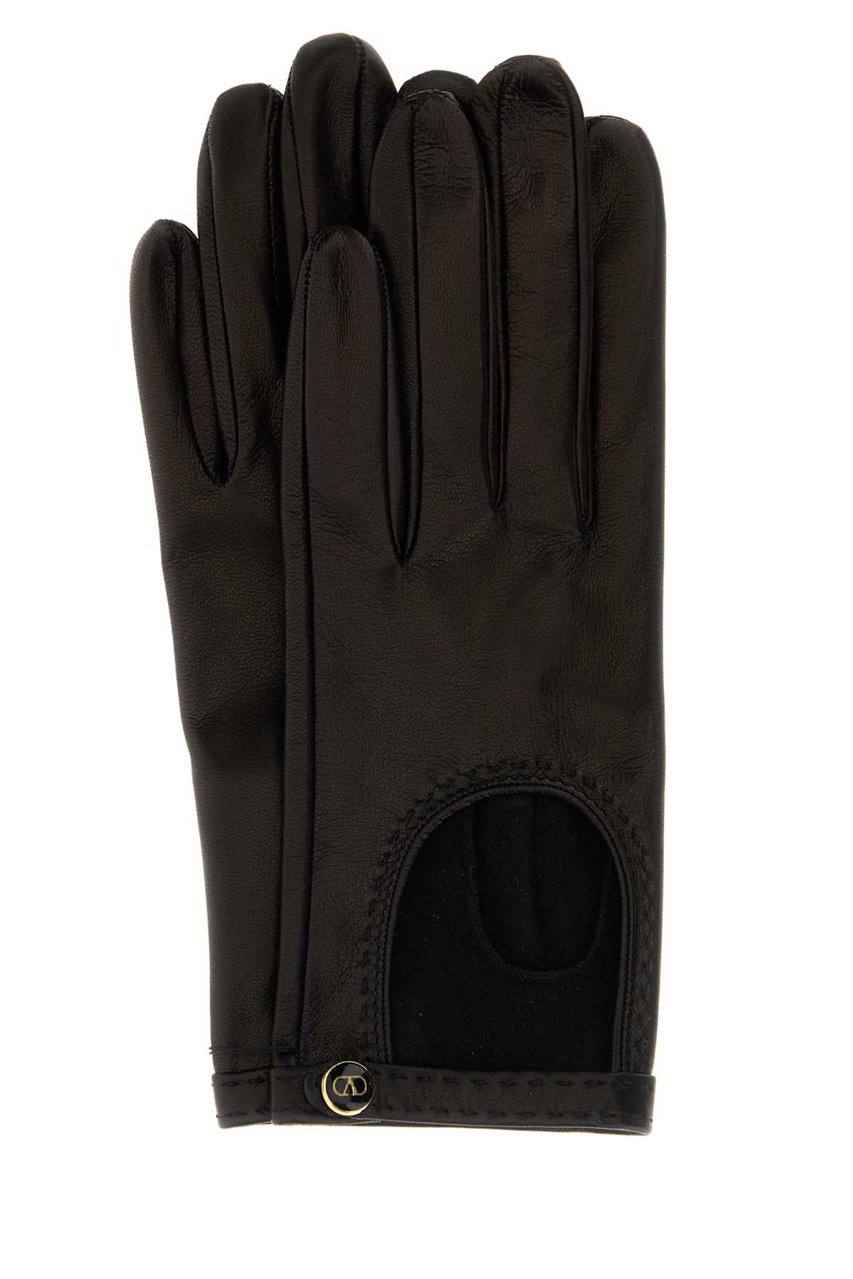 Black Leather Gloves