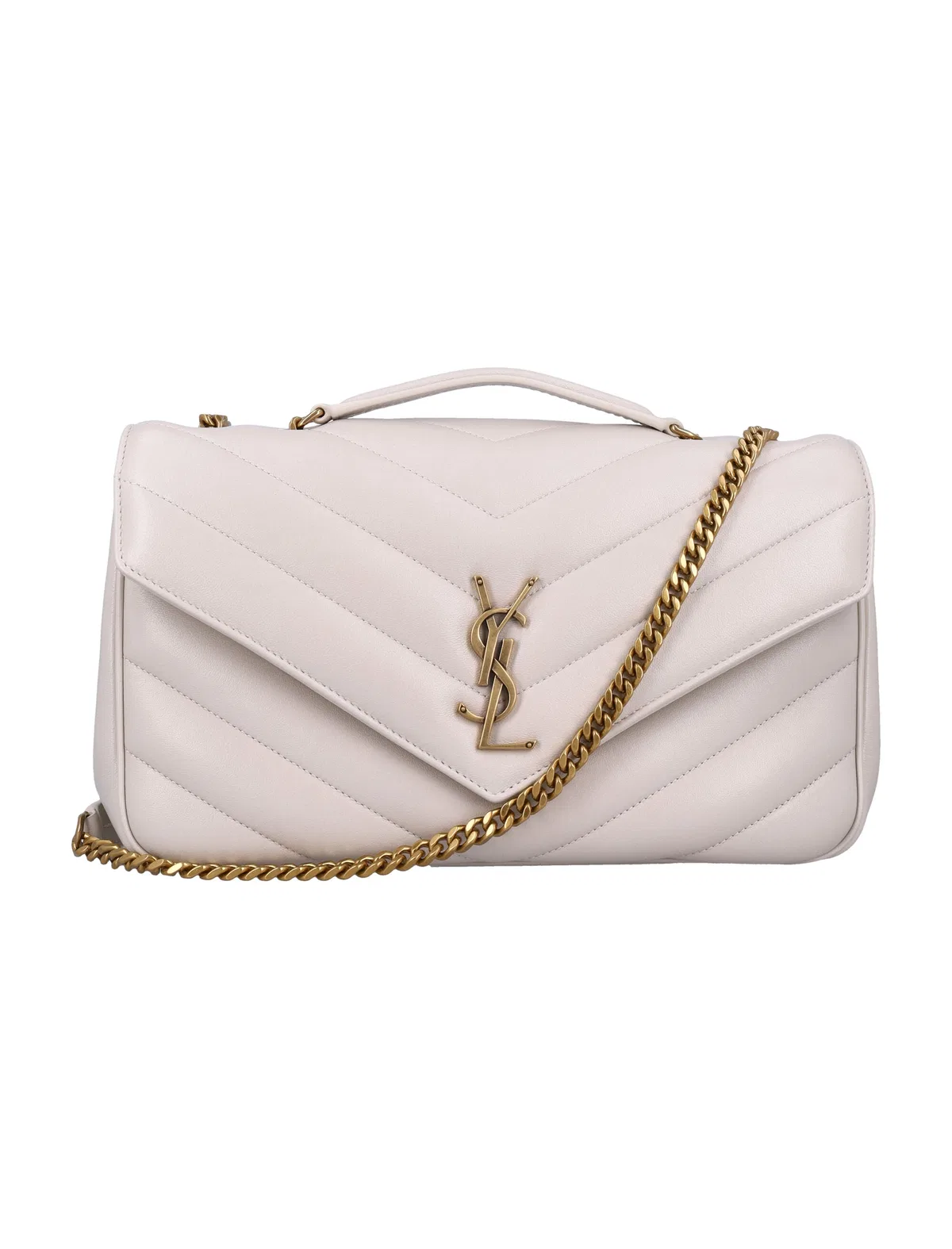 Saint Laurent Ice Leather Medium Loulou Shoulder Bag