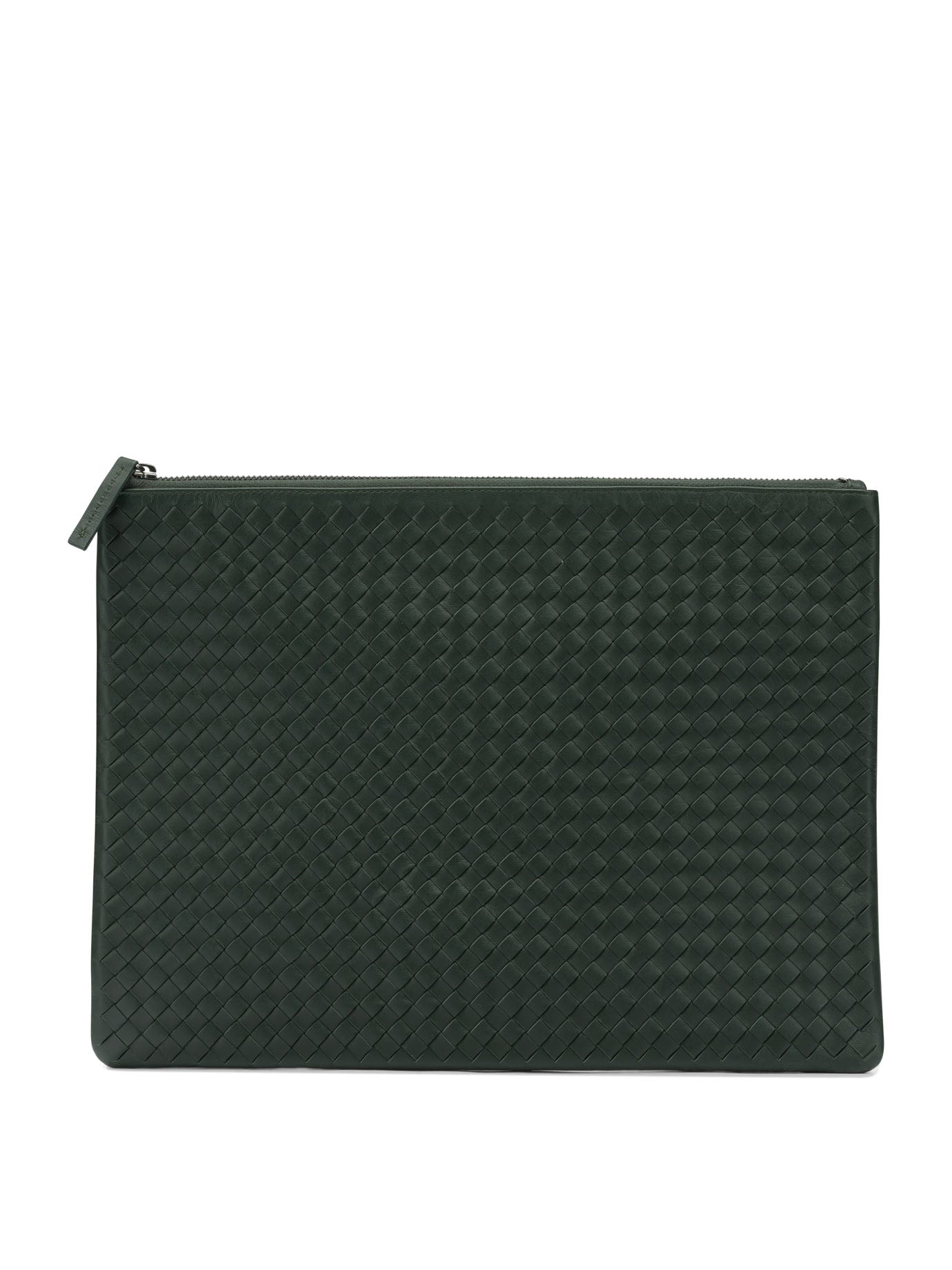 Green Buffalo Calf Leather Clutch