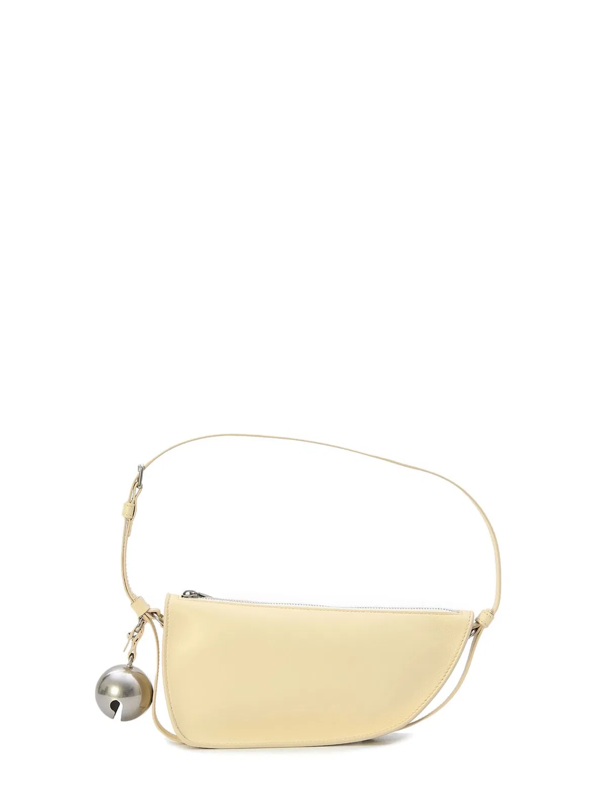 Burberry Cream Leather Shield Mini Shoulder Bag