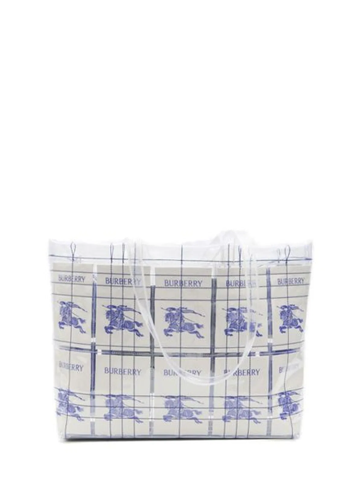 Burberry Embroidered Pvc Shopping Bag