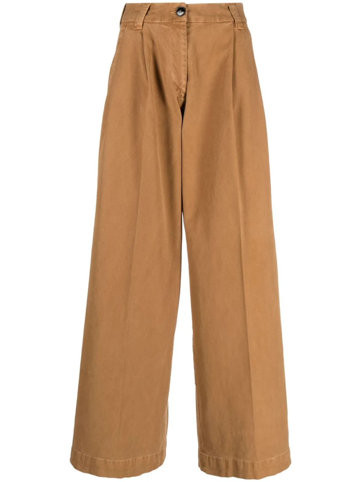 Wide Leg Cotton Trousers