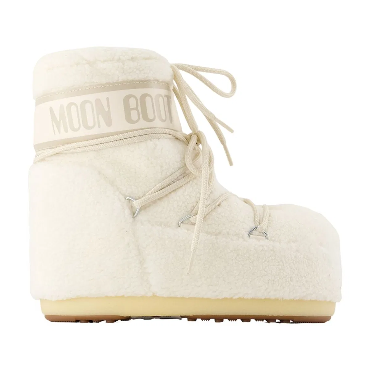 Moon Boot Shearling-effect Logo-print Snow Boots In White