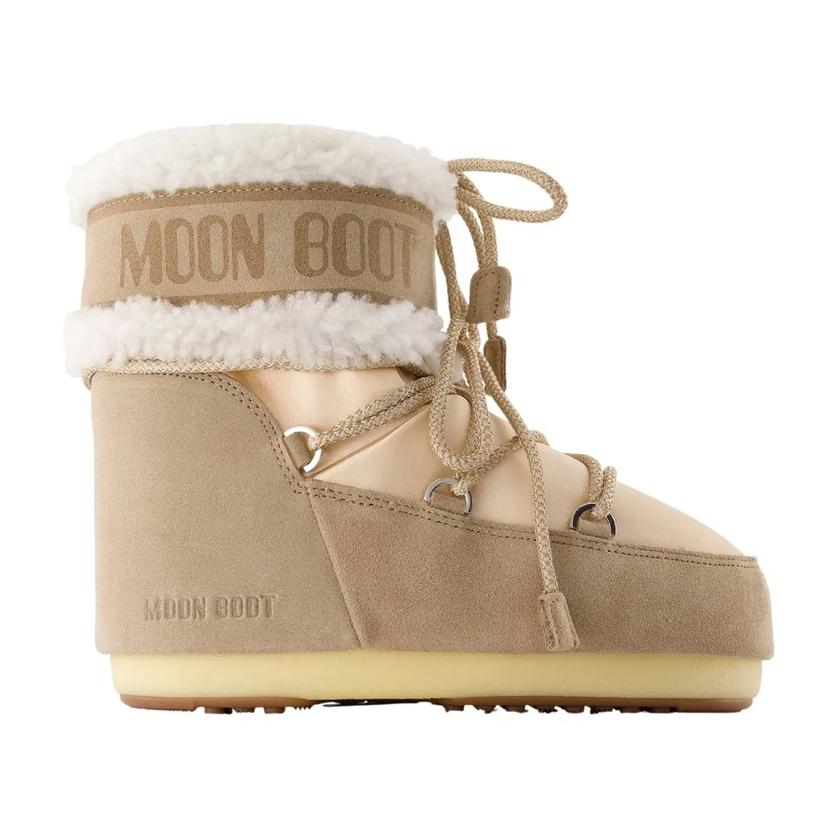 Moon Boot Icon Low Pearly Plus Ankle Boots In Beige