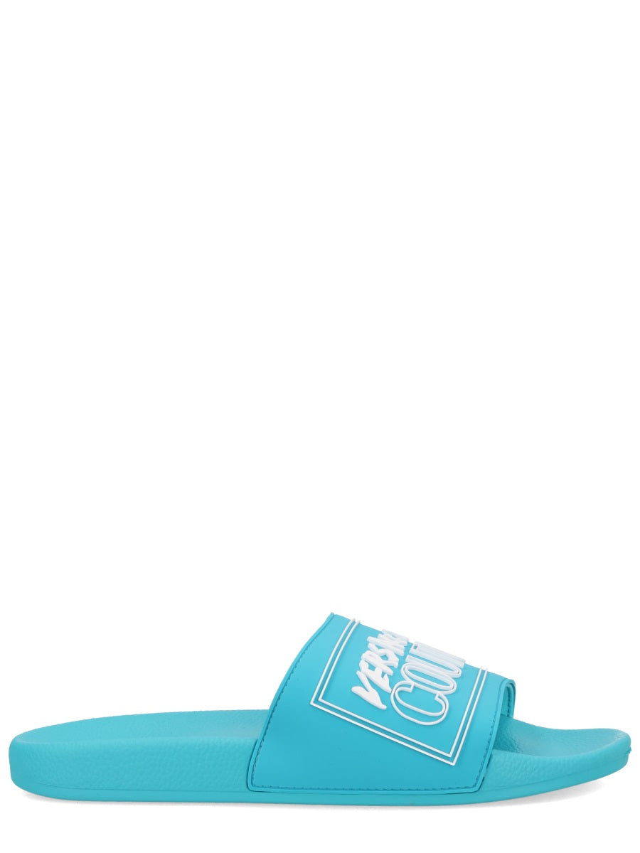 Azure Elastane Pvc Flat