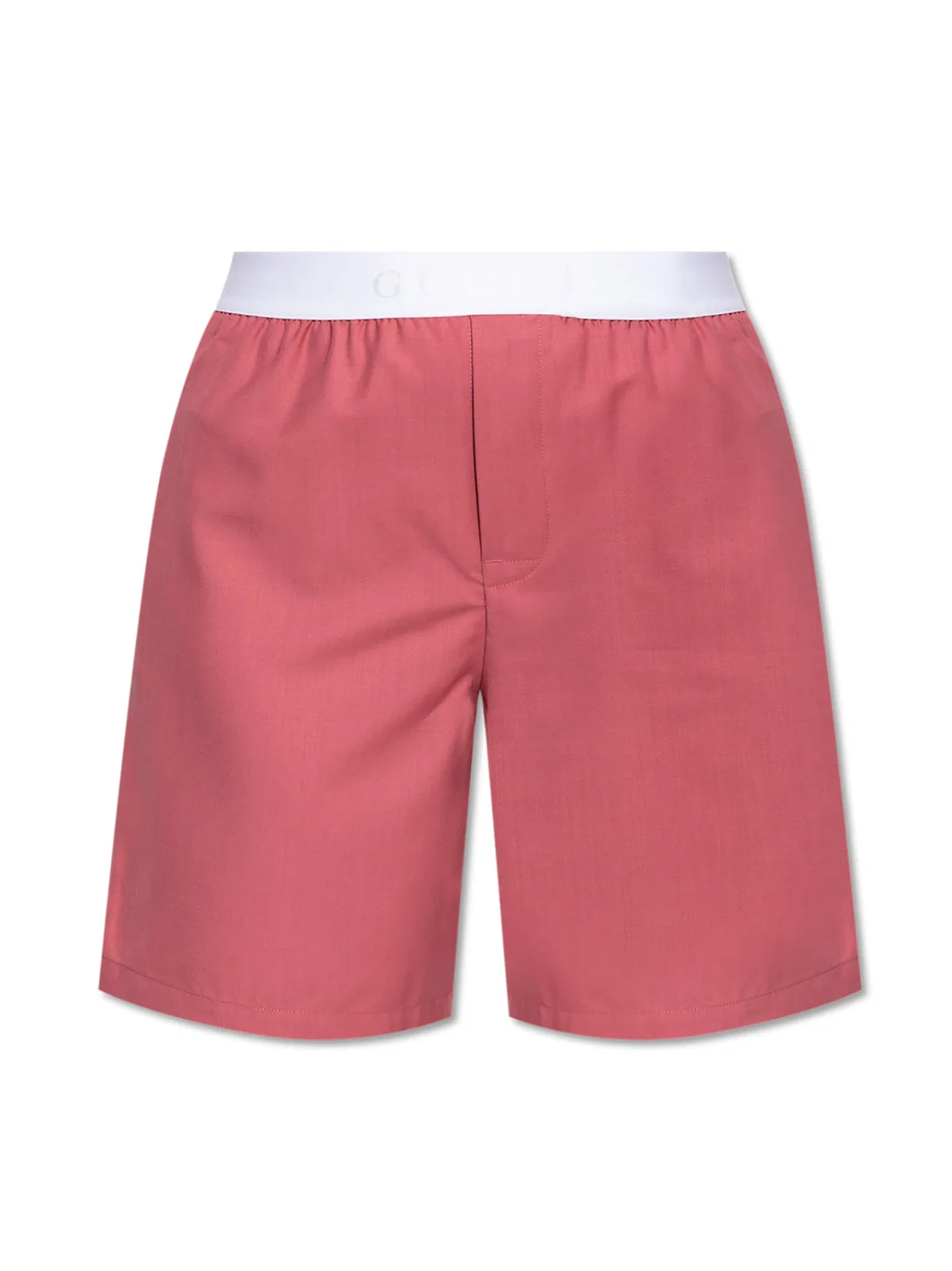 Logo Waistband Wool Shorts