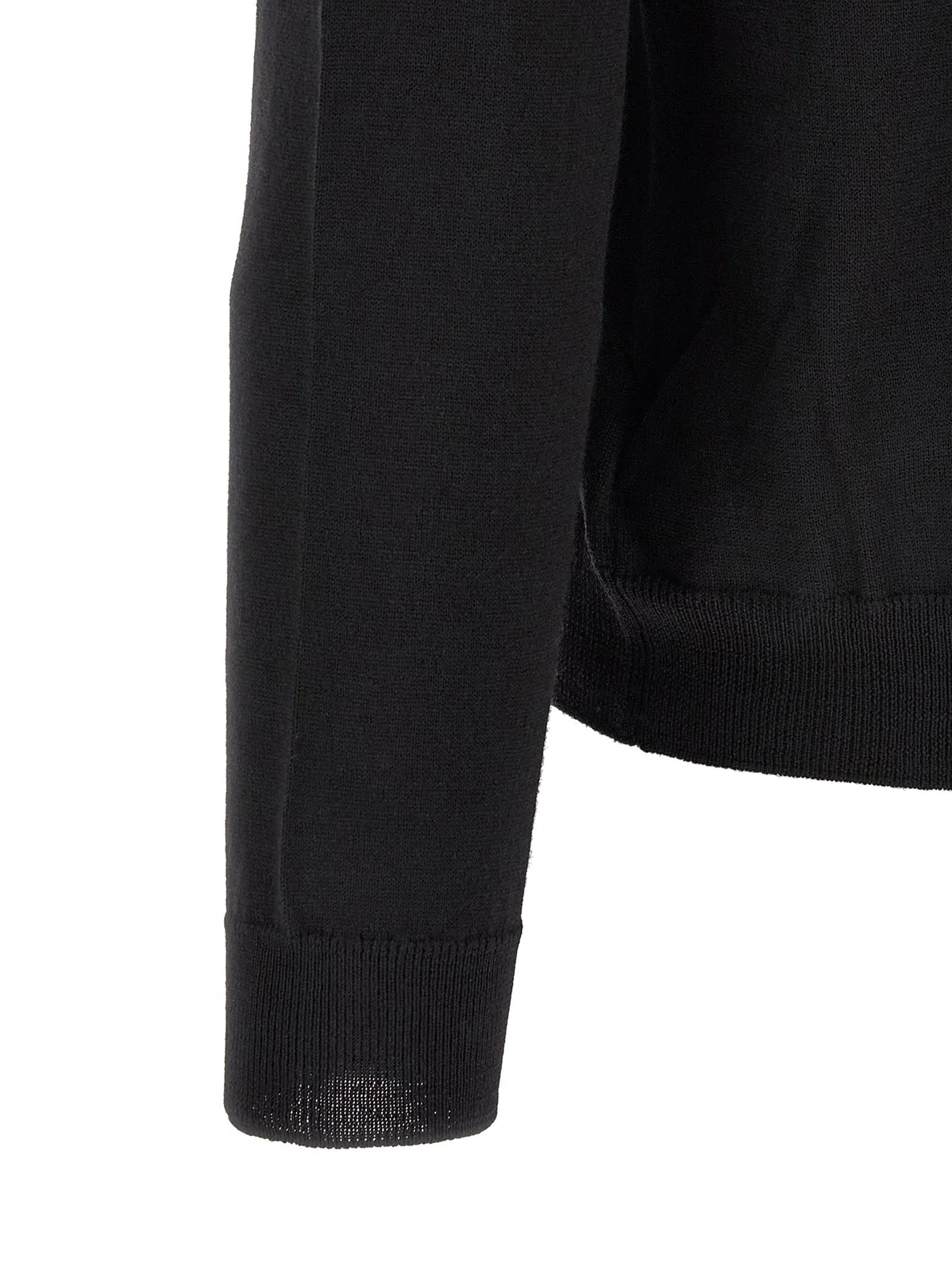 Zanone Men Black Solid Turtle Neck Sweater In Black