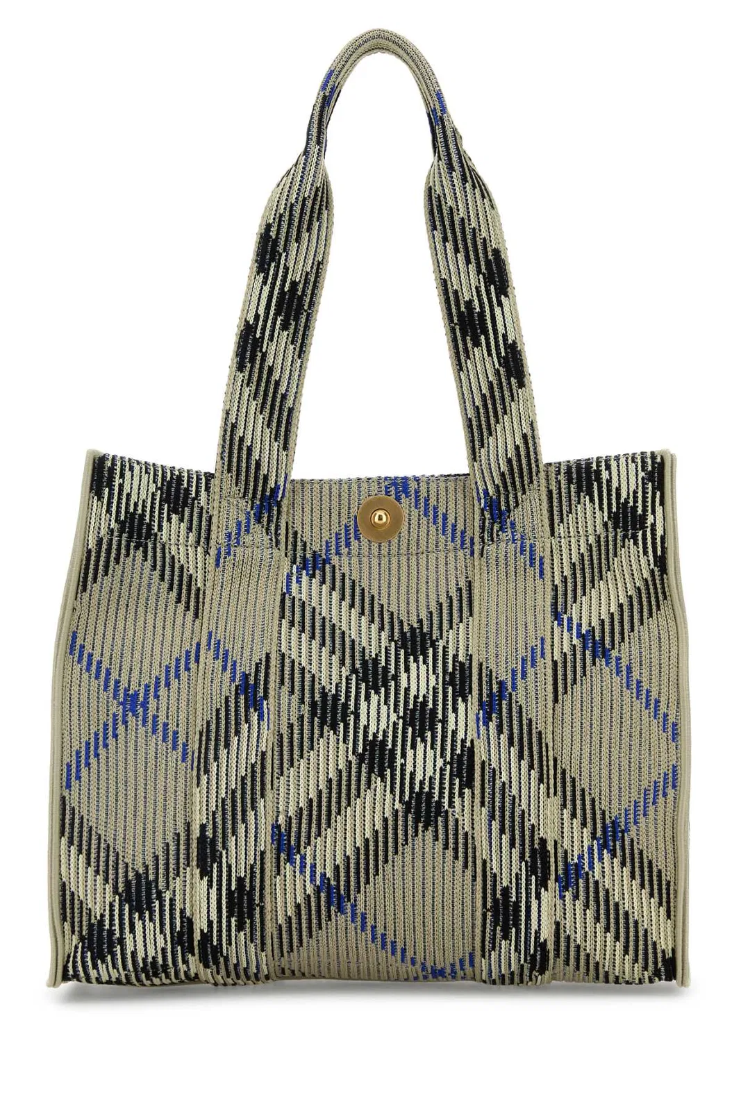 Burberry Embroidered Canvas Shopping Bag