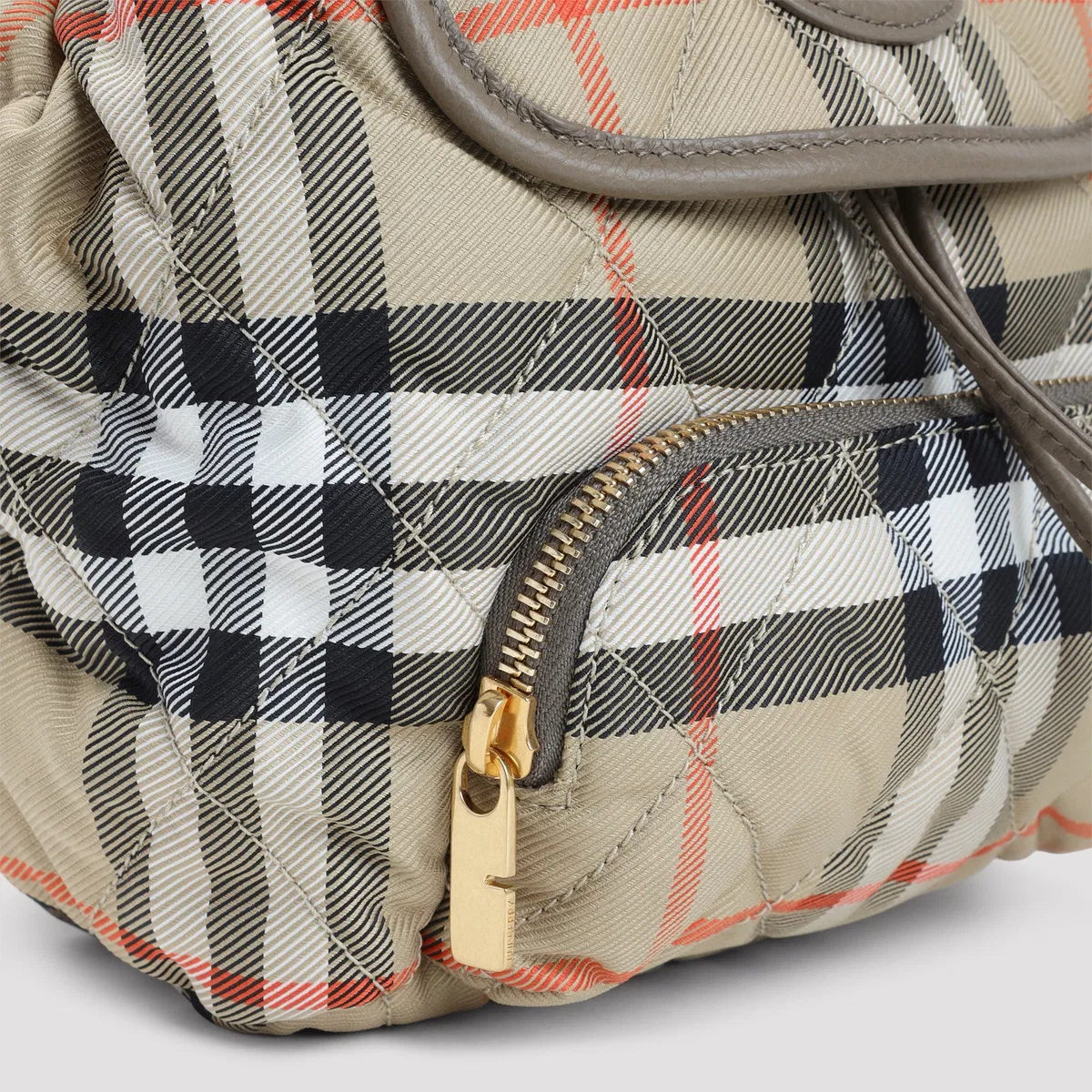 Burberry Sand Ip Check Mini Backpack In Beige