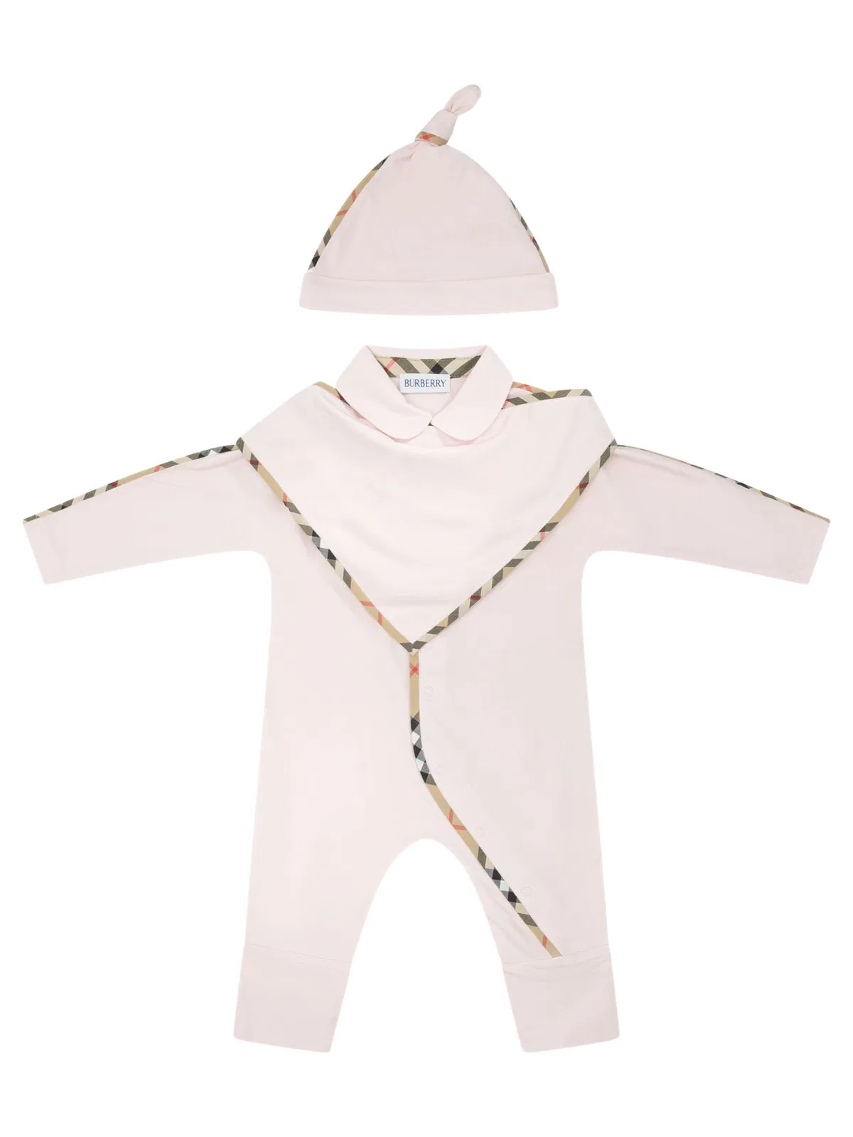 Kids Pink Cotton Elastane Tracksuit & Set