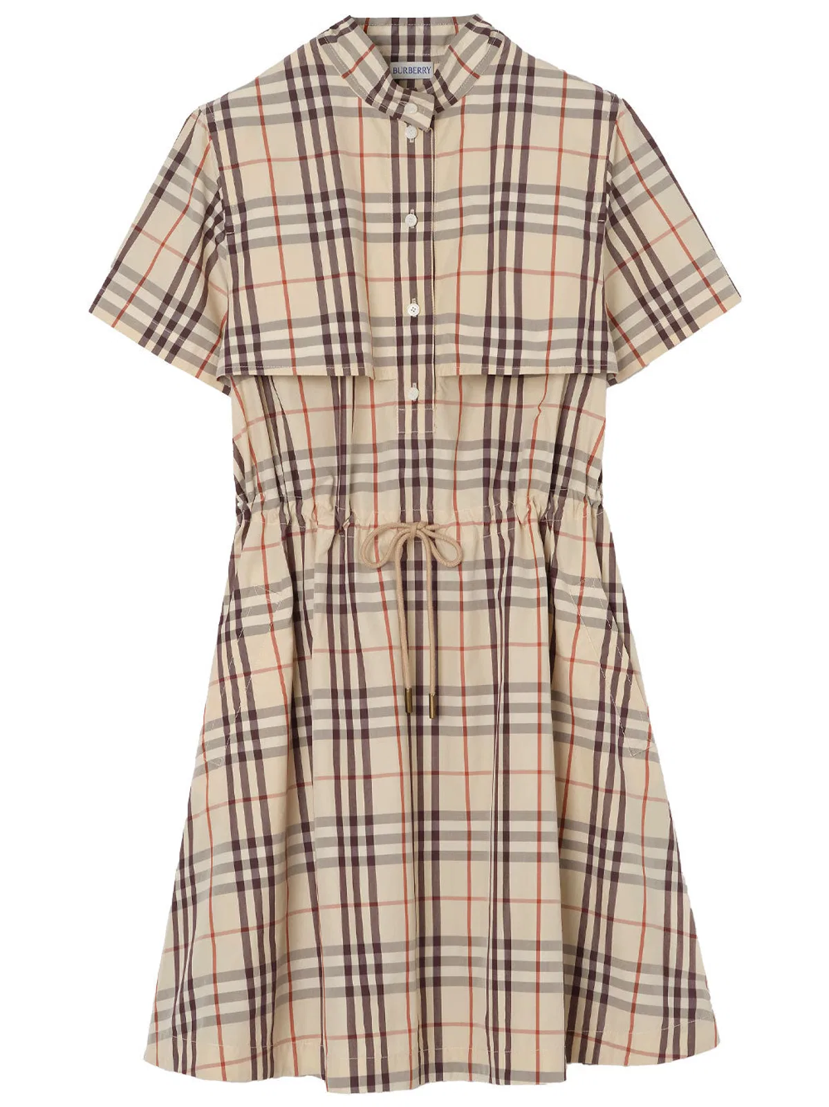 Burberry Check Cotton Short-Sleeved Dress