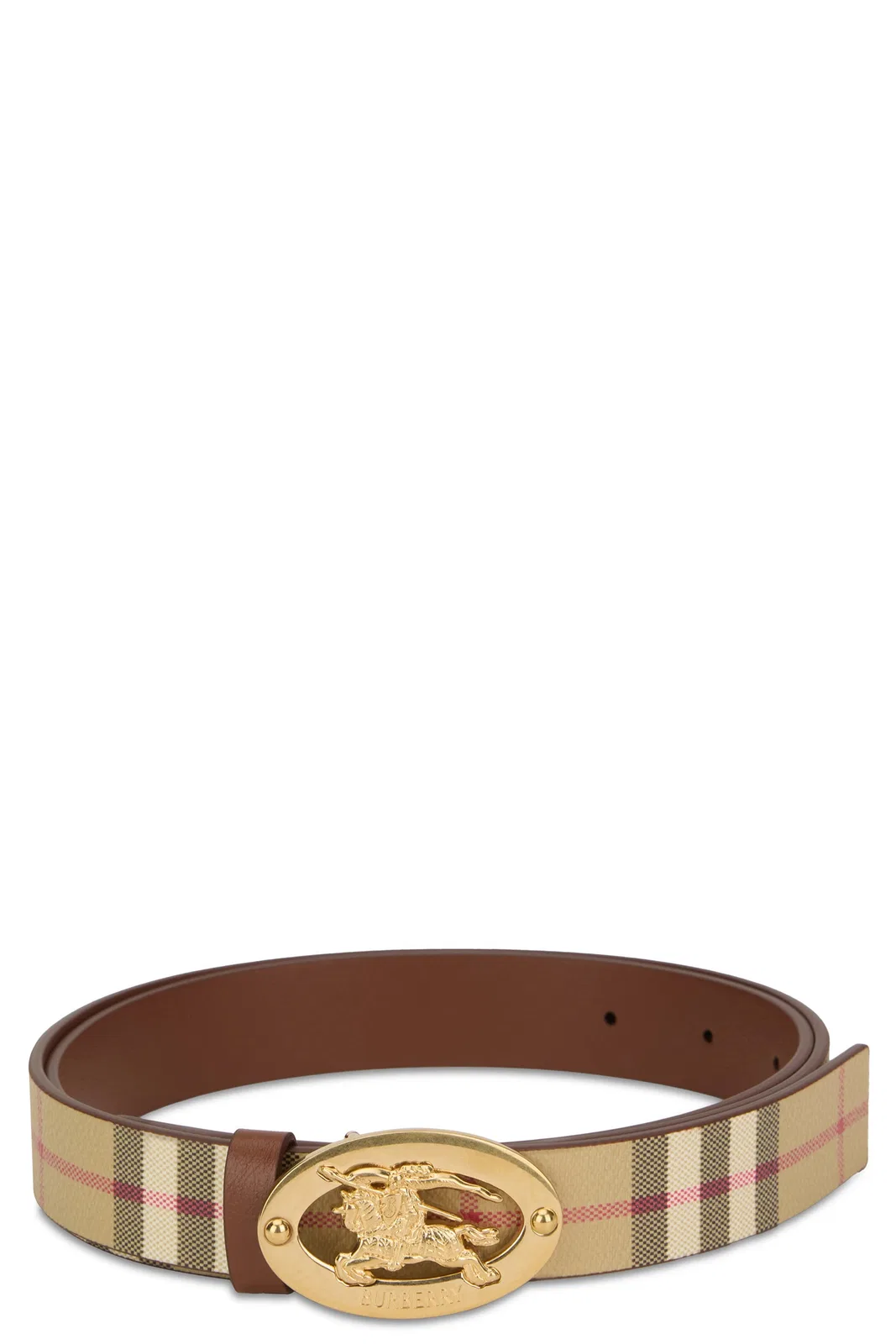 Burberry Belt With Golden Buckle In Beige