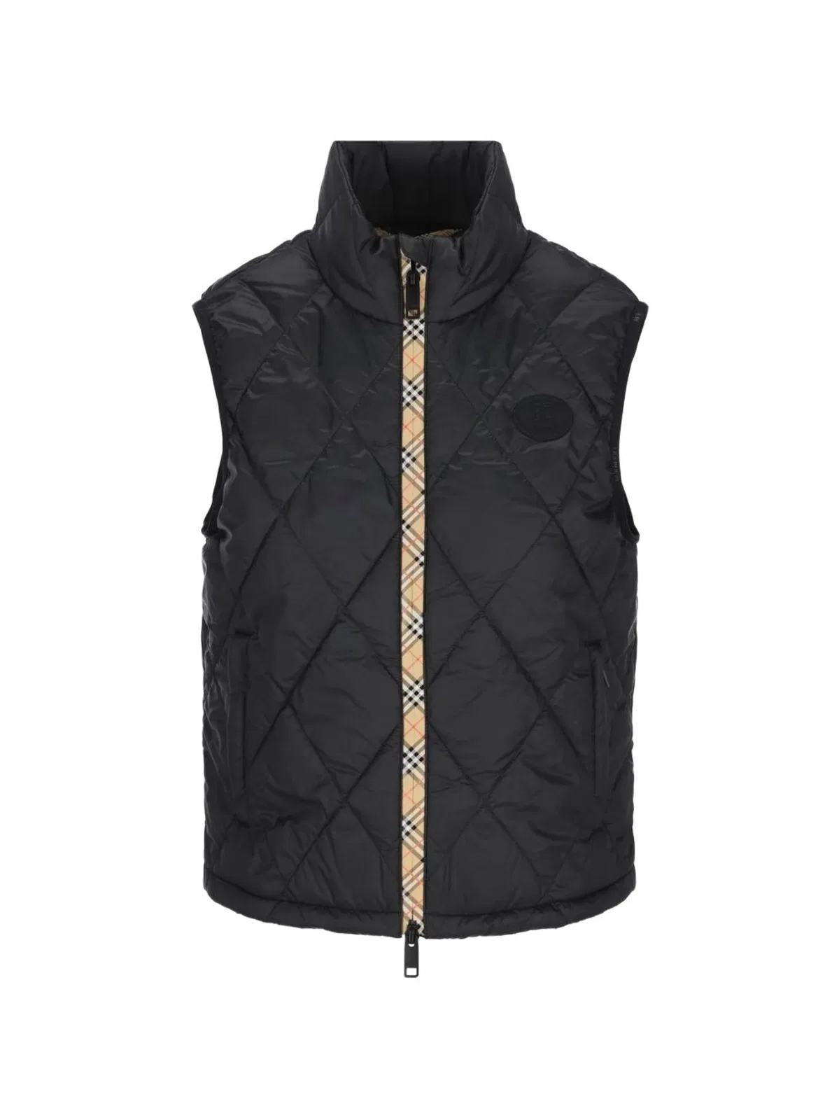 Burberry Down Vest In Black