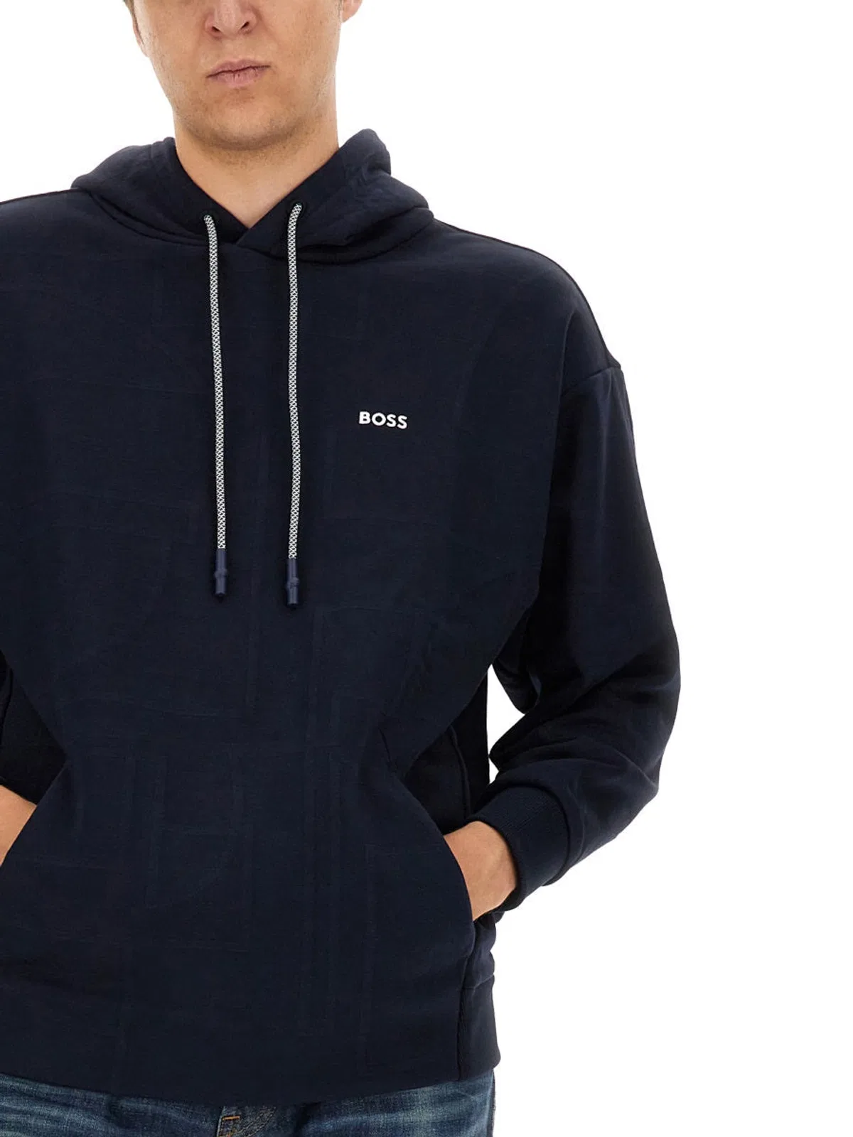 Hugo Boss Boss Men Sweatshirt With Logo In Blue