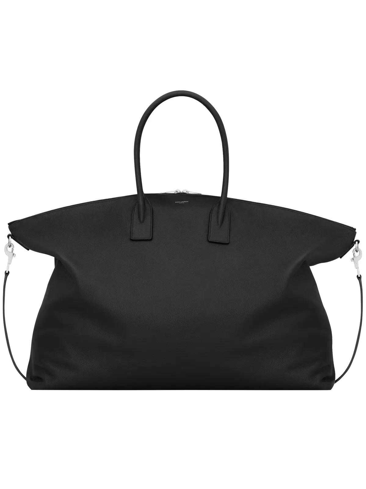 Saint Laurent Black Leather Bowling Bag