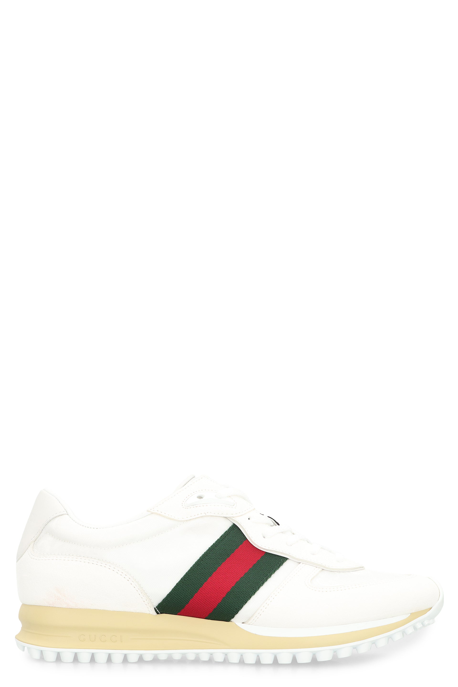 White Original Gg Fabric And Suede Gucci Re-Motion Sneakers