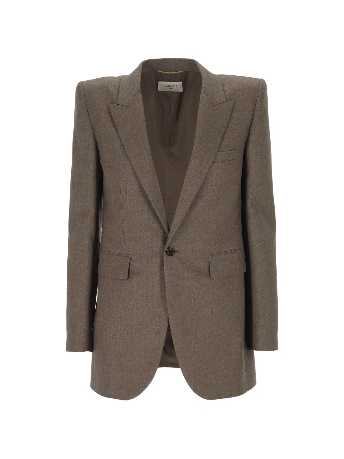 Peak-Lapels Single-Breasted Blazer