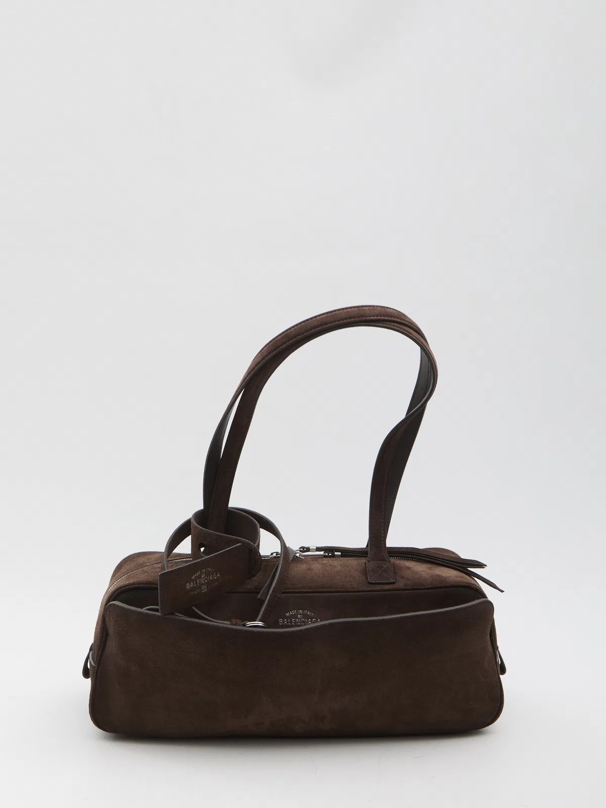 Balenciaga Bowling Bag Carrie Small In Suede Leather