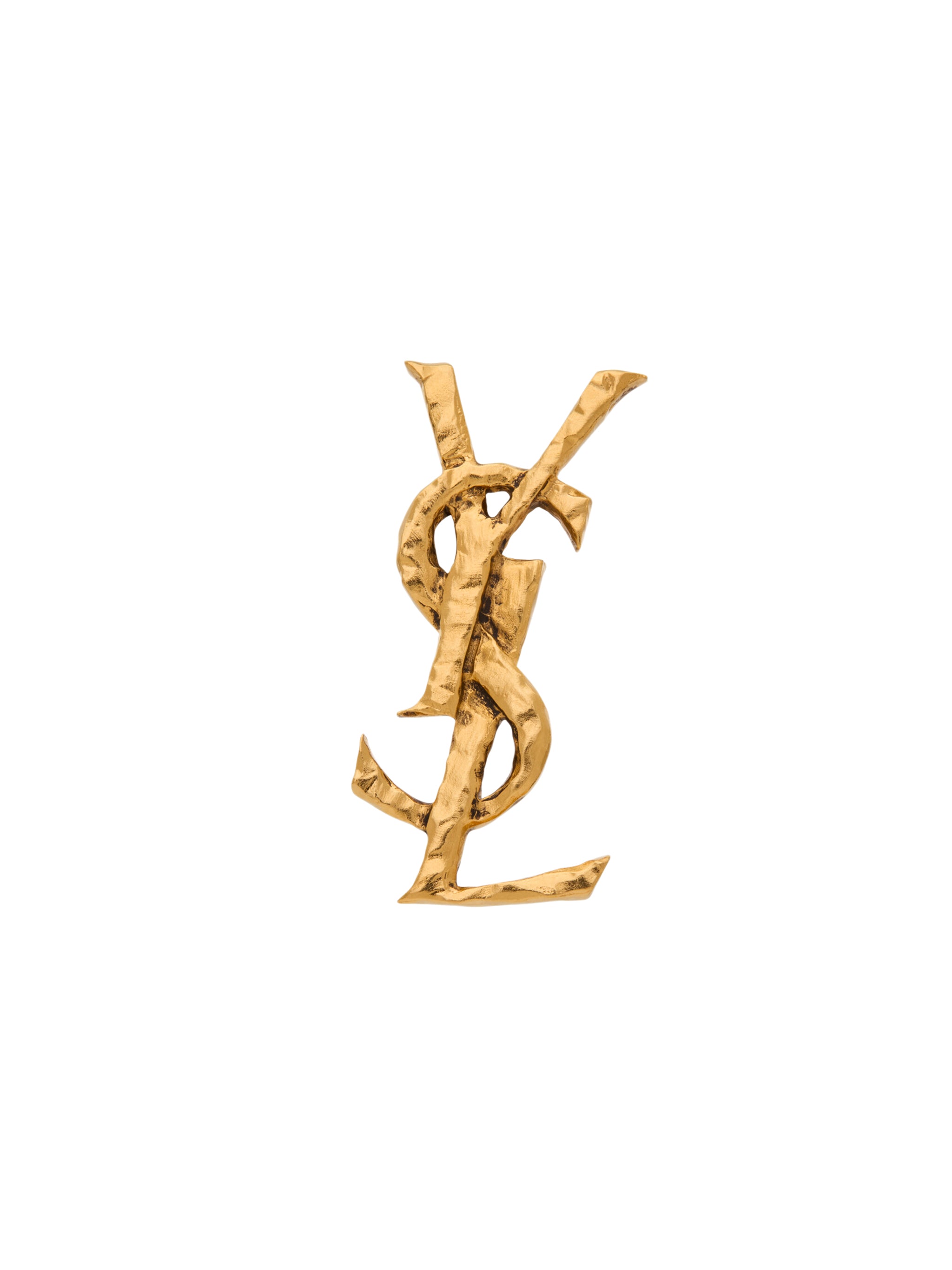 Cassandre Hammered Single Earring In Brass