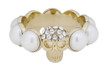 Skull And Pearl Ring