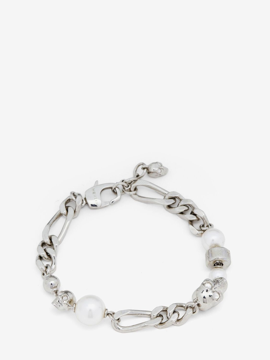 Skl & Pearl Bracelet - - Metal - Silver