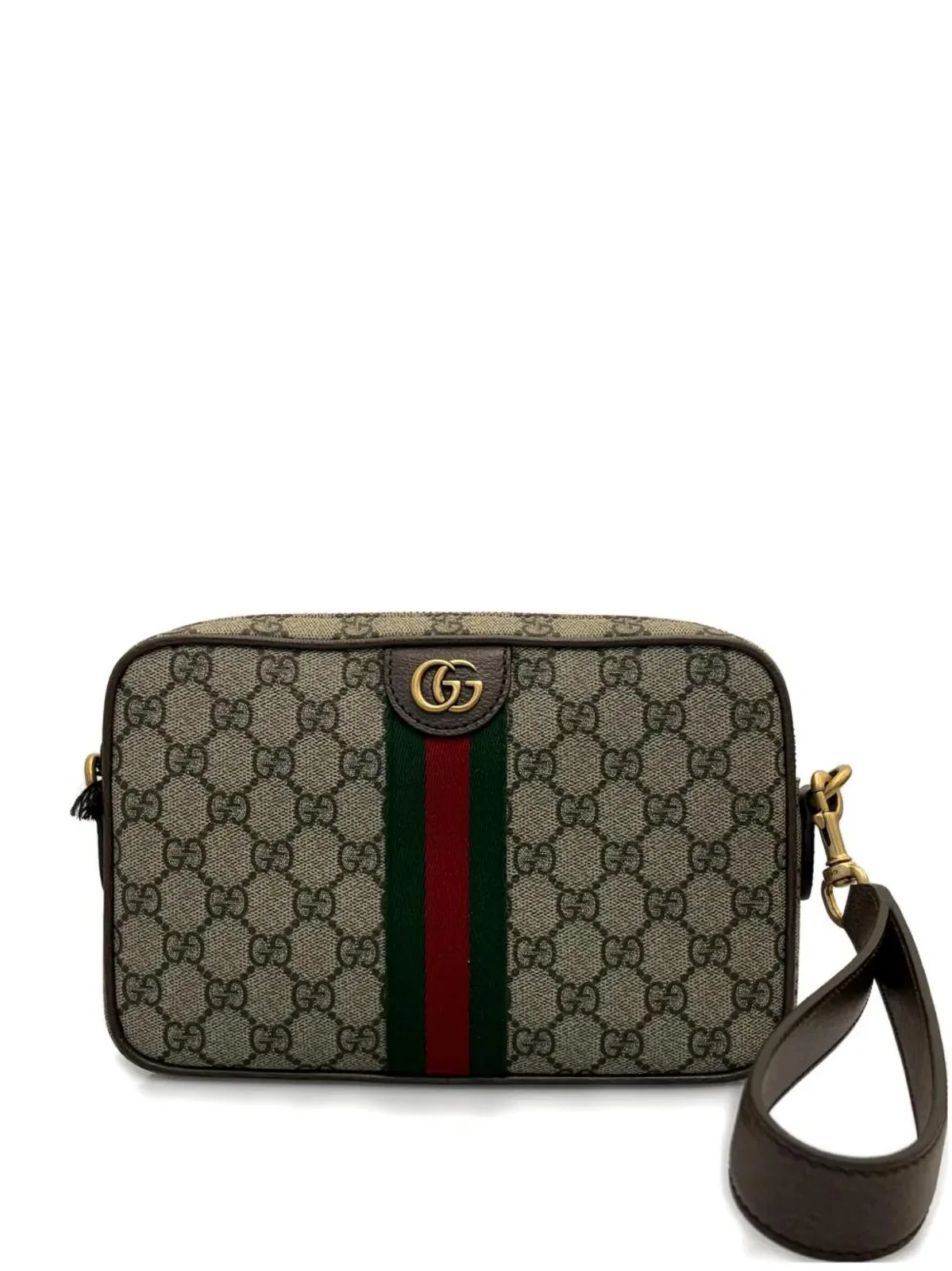 Printed Canvas Small Ophidia Clutch