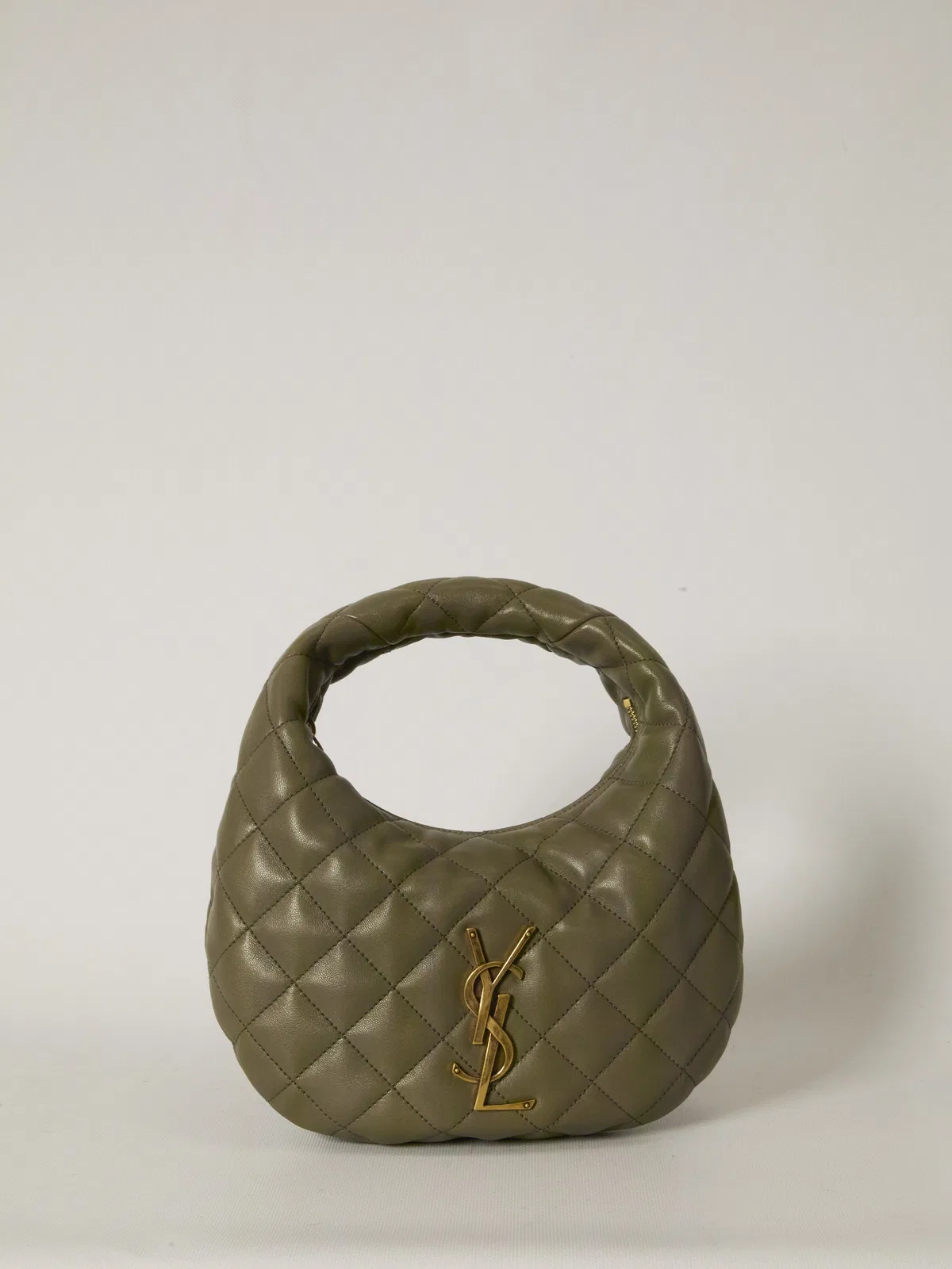Saint Laurent Army Green Nappa Leather Icarino Shoulder Bag
